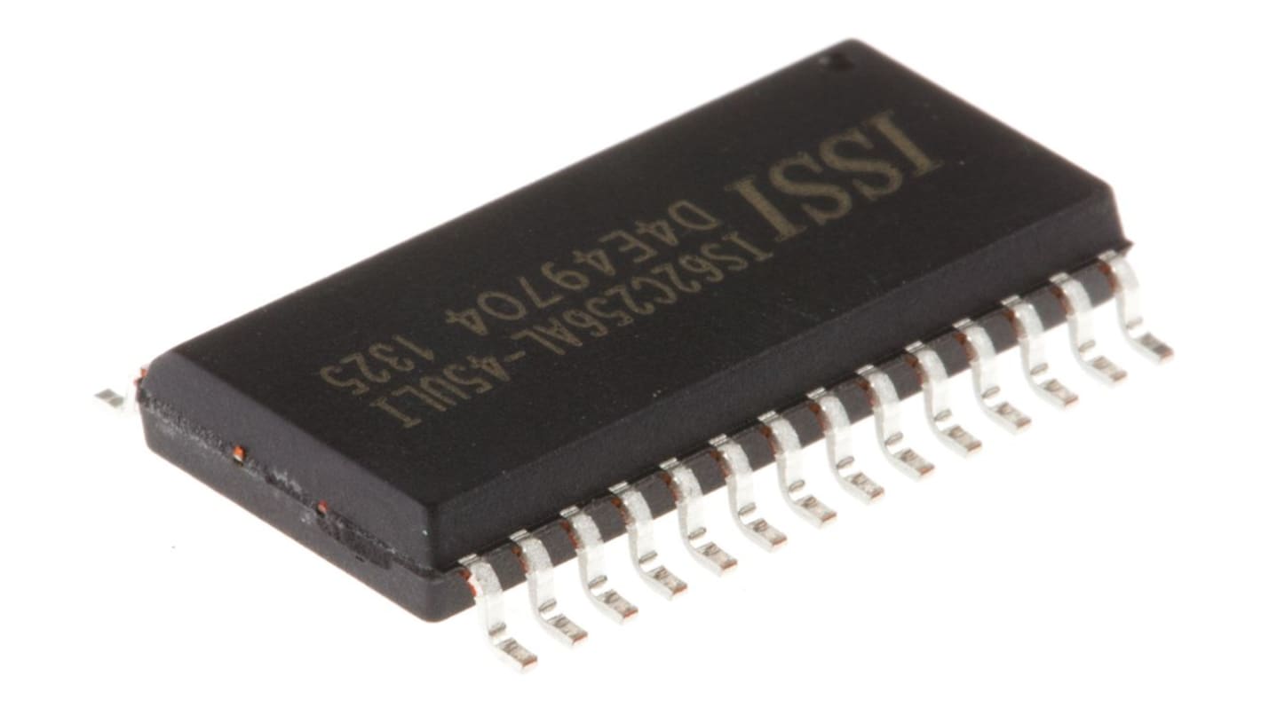 ISSI 异步SRAM, 256Kbit, 32k x 8 位, 28针, 贴片安装, SOP, 最长45ns