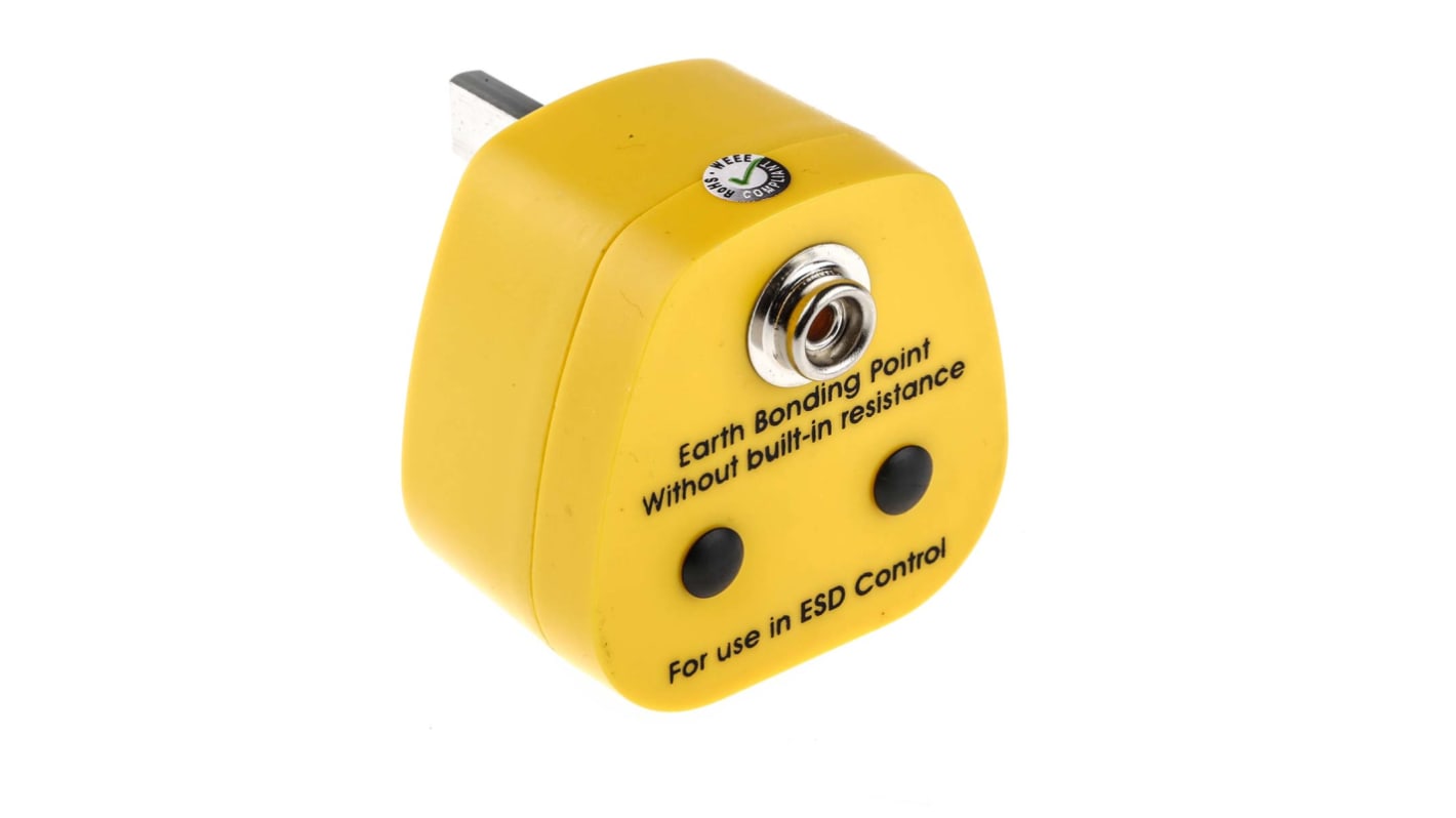 RS PRO ESD Earth Bonding Plug With 10 mm Stud