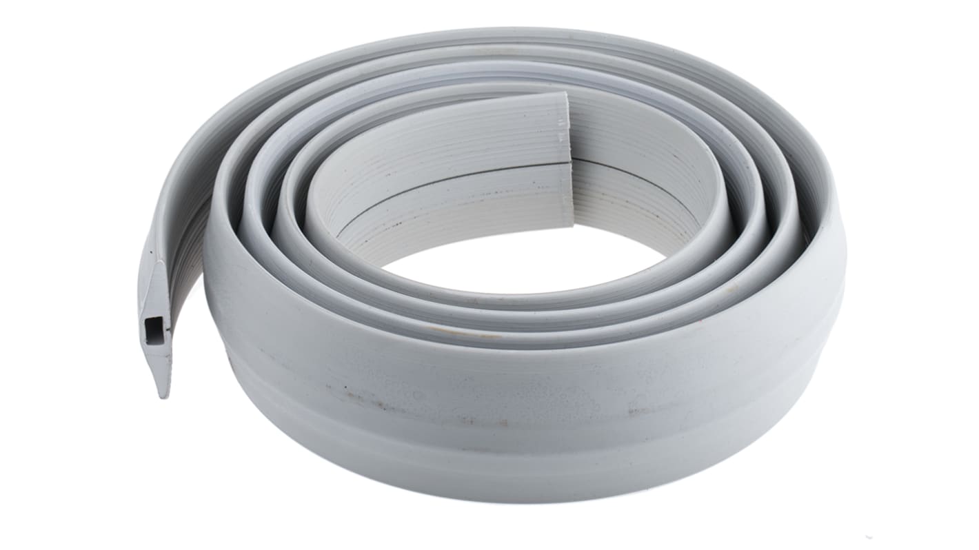 RS PRO 3m Grey Cable Cover in Rubber, 14mm Inside dia.