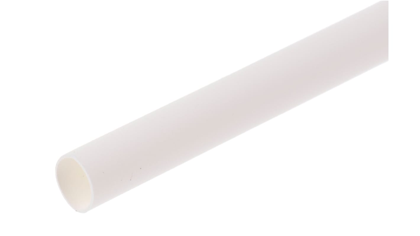 RS PRO Heat Shrink Tubing, White 3.2mm Sleeve Dia. x 1.2m Length 2:1 Ratio