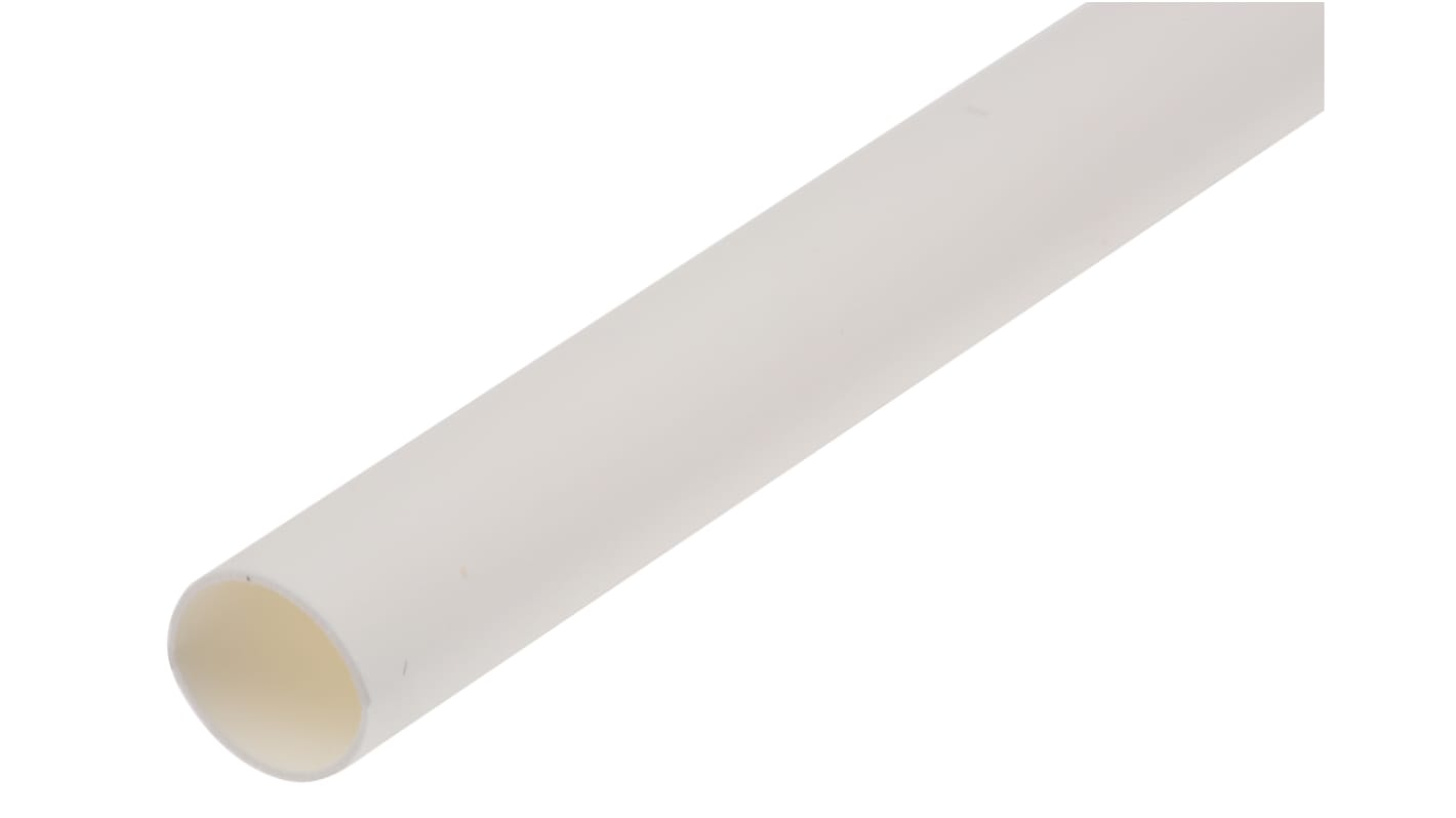 RS PRO Heat Shrink Tubing, White 4.8mm Sleeve Dia. x 1.2m Length 2:1 Ratio