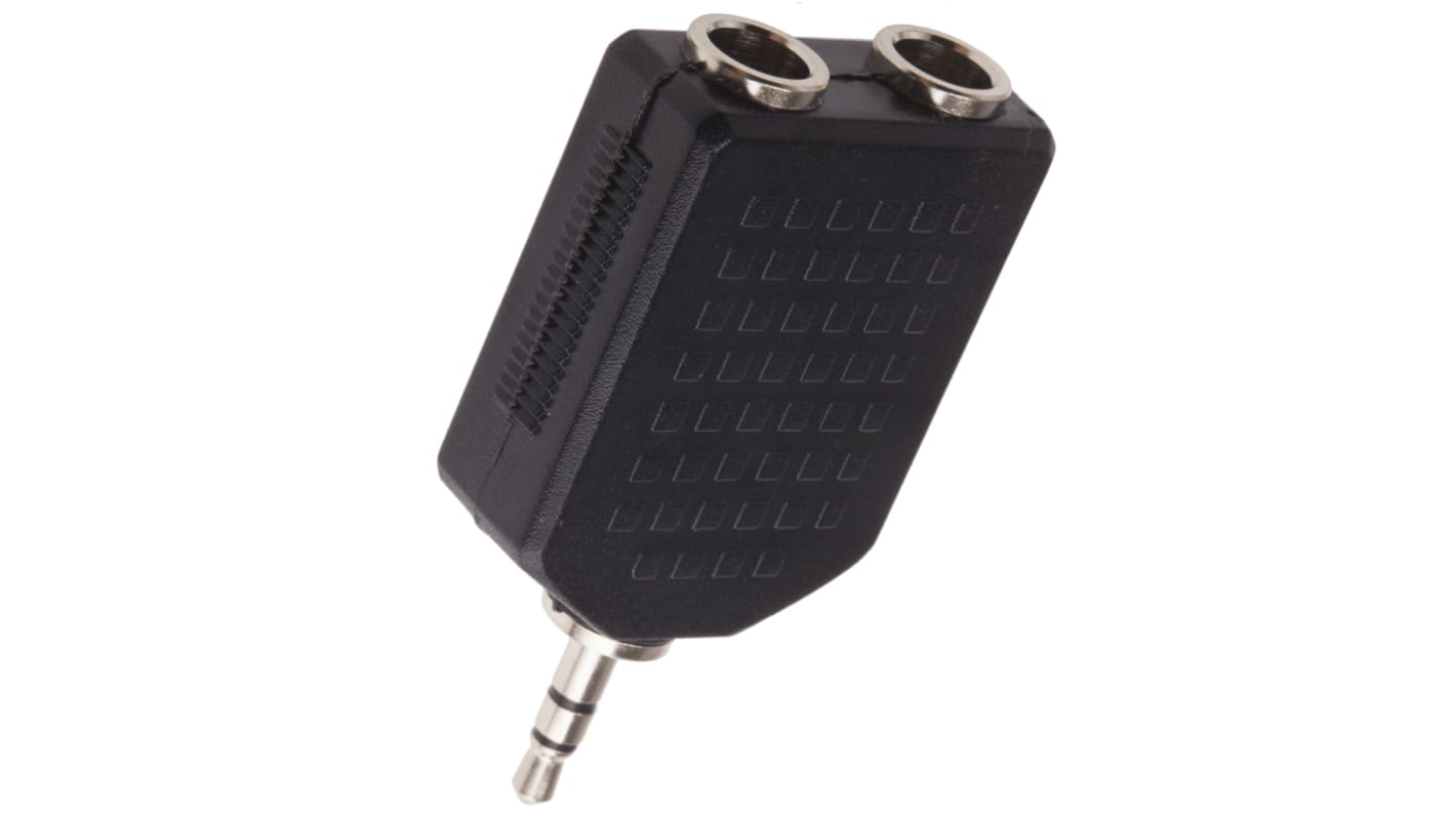 Adapter AV Żeńskie 1/4 cala stereo (2) na Męskie 3,5 mm stereo (1)