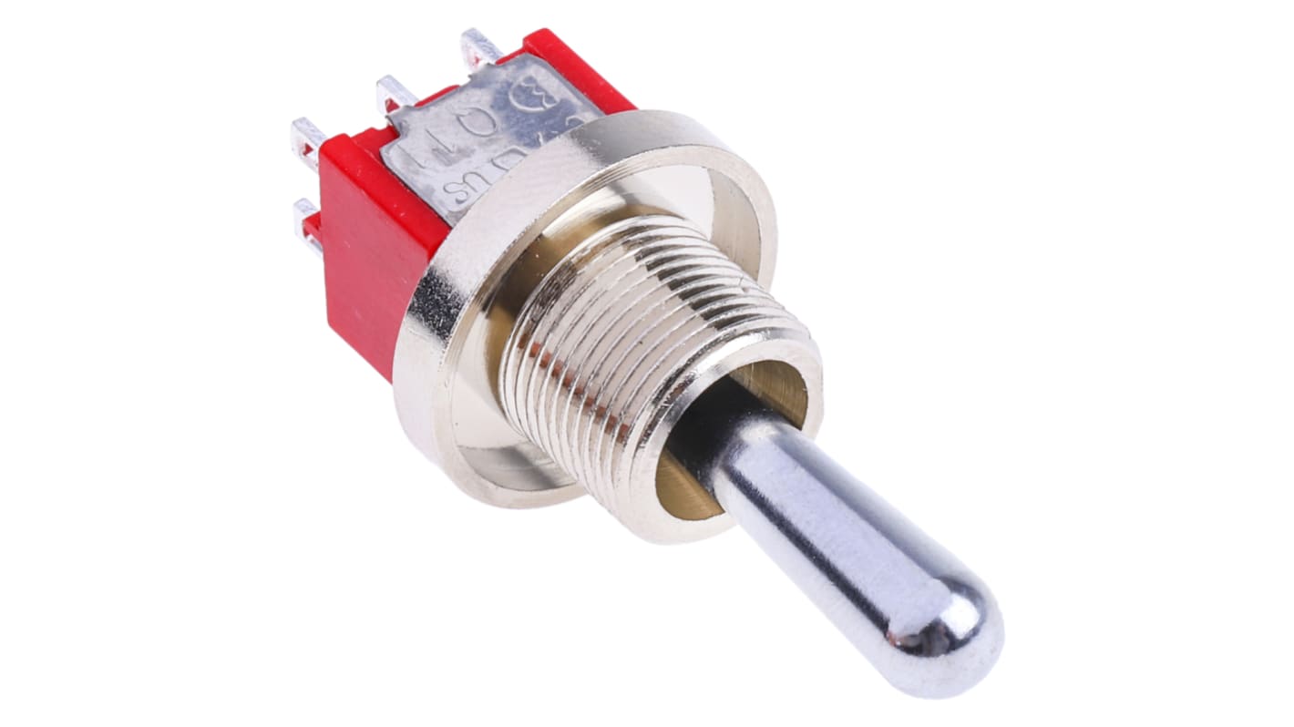 RS PRO Toggle Switch, Panel Mount, (On)-Off-(On), DPDT, Solder Terminal, 120 ac/dc, 28V ac/dc