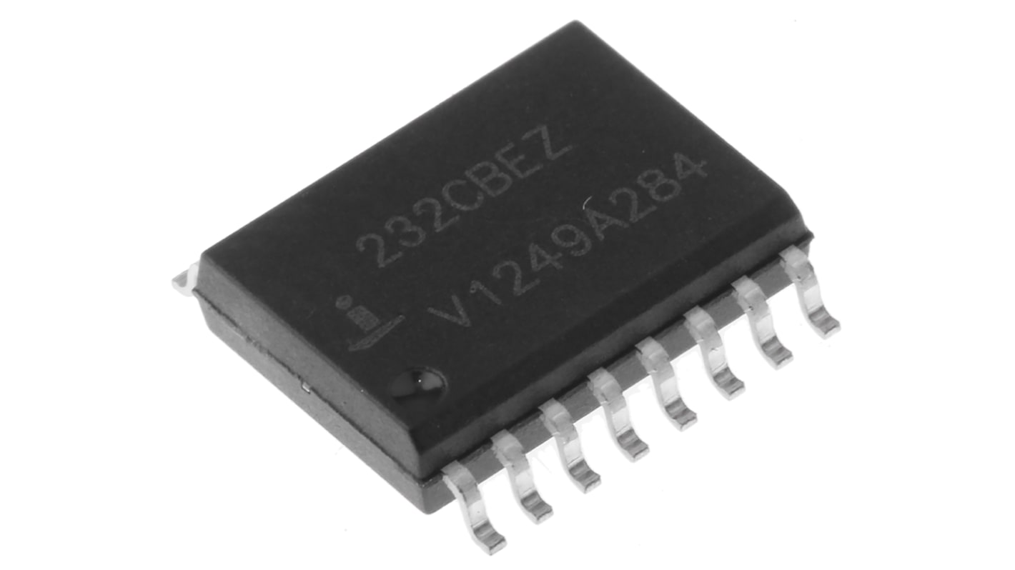 Renesas Electronics ICL232CBEZ Line Transceiver, 16-Pin SOIC W