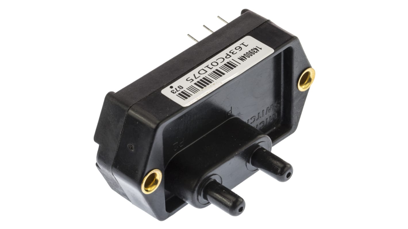 Honeywell Pressure Sensor, -2.5in wg Min, 2.5in wg Max, Amplified Output, Differential Reading