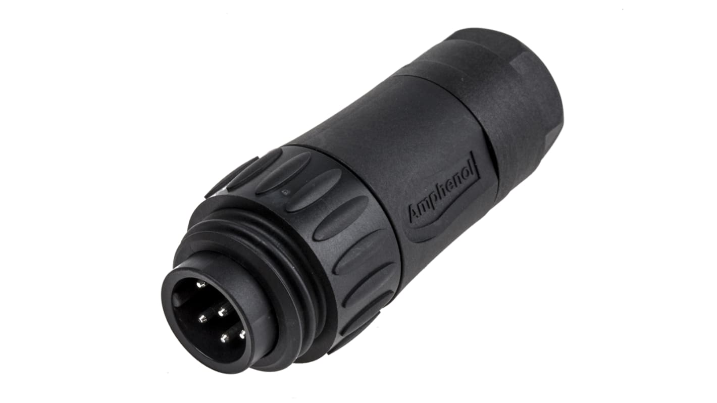 Connettore circolare Amphenol Industrial, maschio, serie Ecomate M,  Standard, 6 + PE poli, Montaggio su cavo