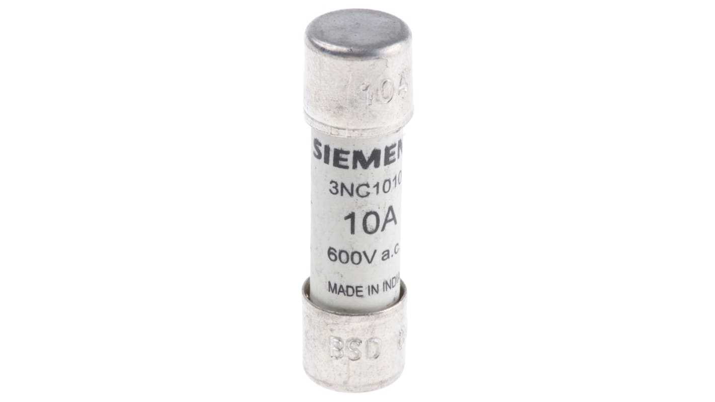 Siemens 10A Cartridge Fuse, 10 x 38mm