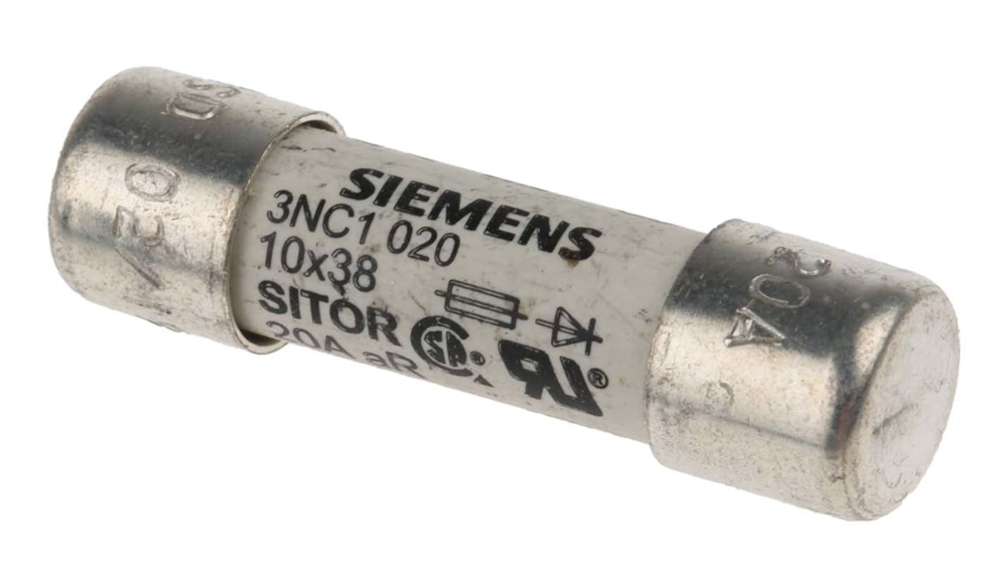 Siemens 20A Cartridge Fuse, 10 x 38mm