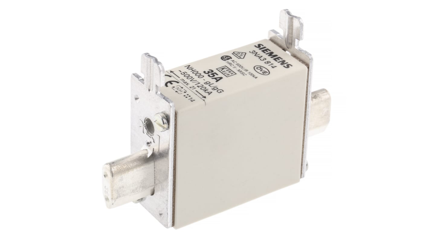 Siemens 35A NH Fuse, NH000, 500V ac