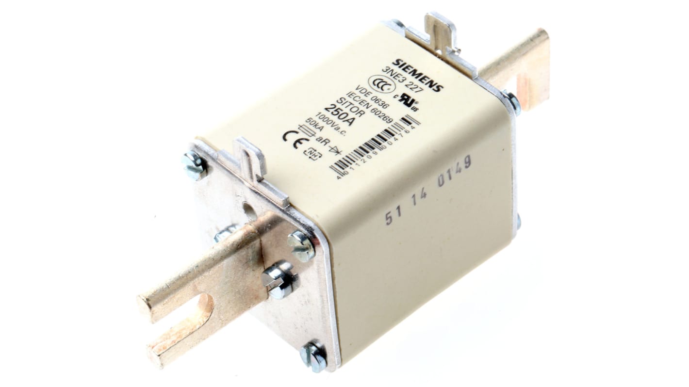 Siemens 250A NH Fuse, NH1, 1kV, 110mm