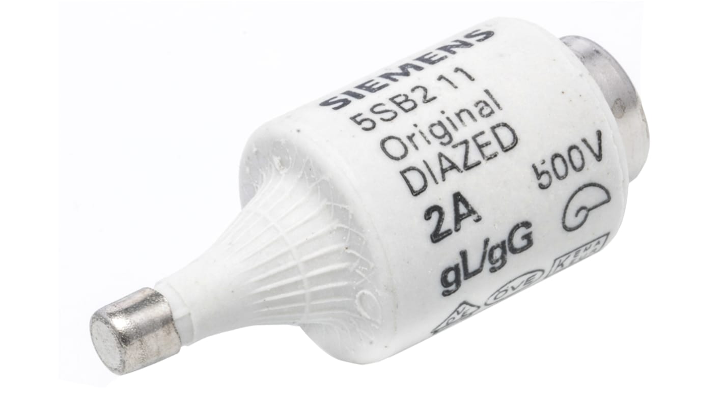 Siemens 2A DII Diazed Fuse, E27 Thread Size, gG, 500V ac