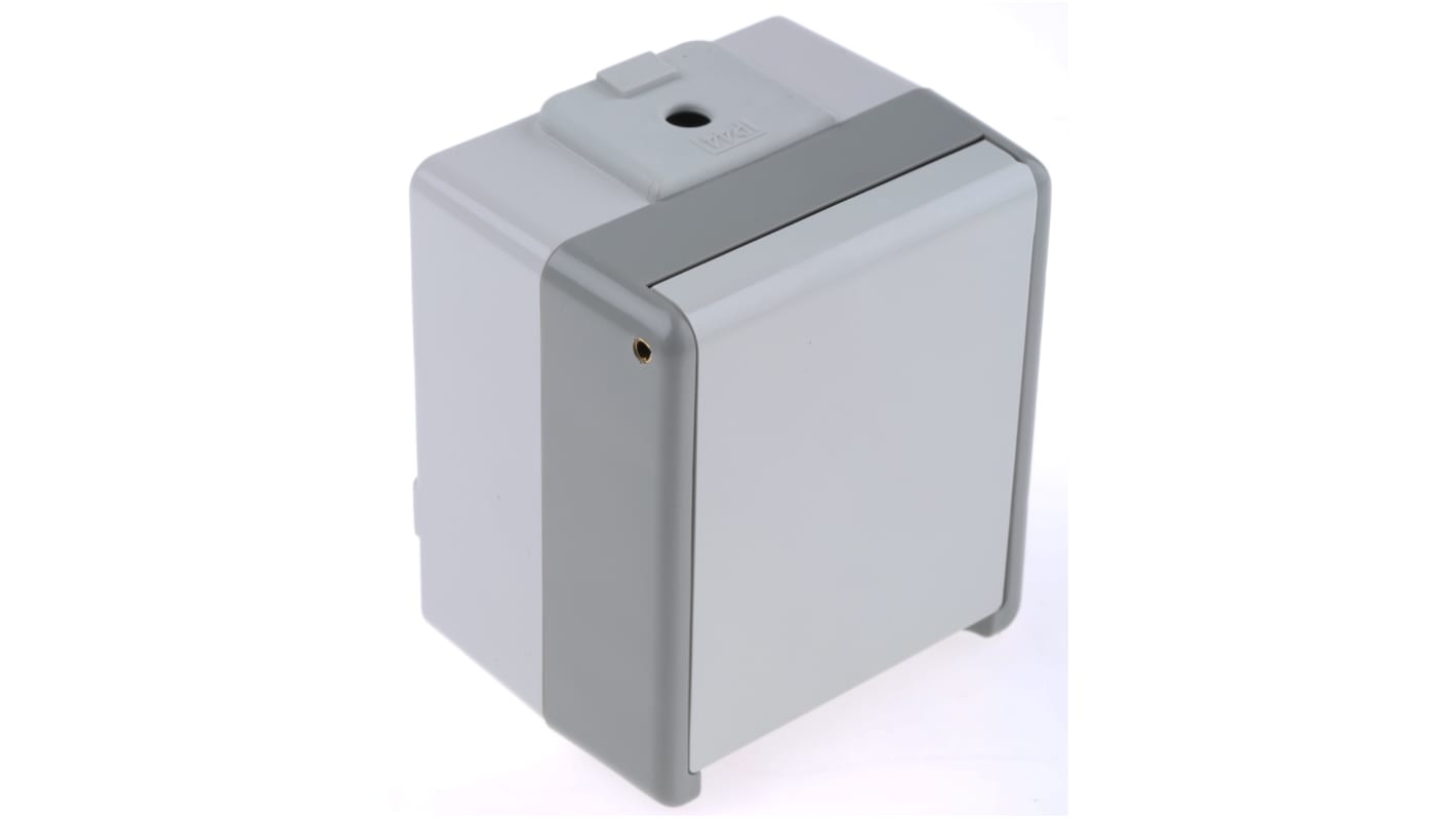 Siemens DELTA Grey 1 Gang Plug Socket, 10A, Type E - French, Outdoor Use