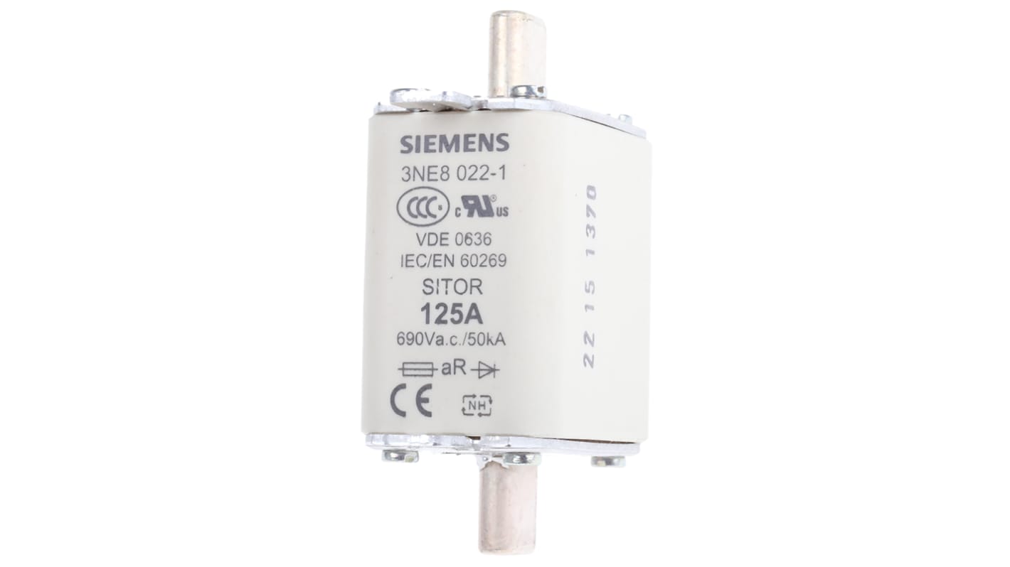 Siemens 125A Centred Tag Fuse, NH00, 690V ac