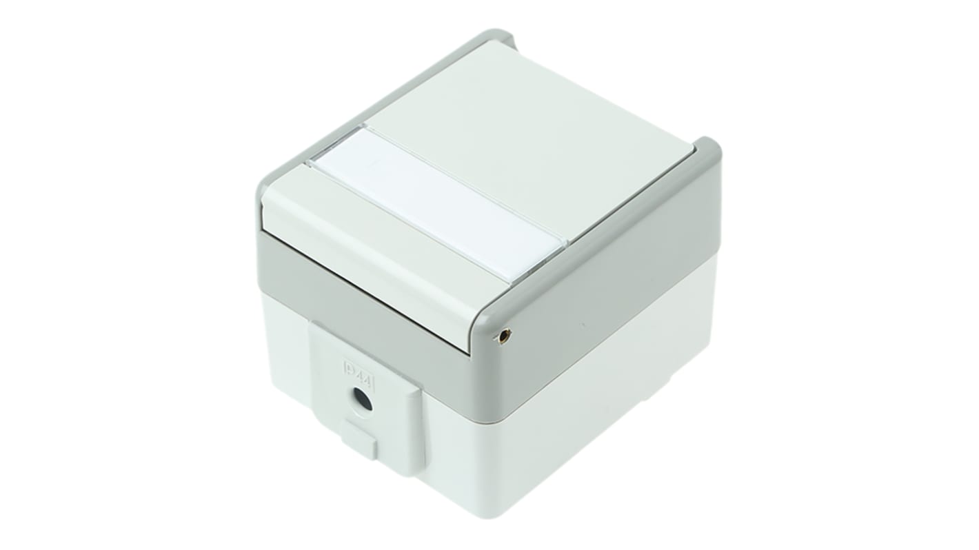 Presa elettrica, Siemens 5UB4713, 16A, 1 modulo, IP44, presa Tipo F - Schuko tedesco in Plastica, Grigio Esterno,