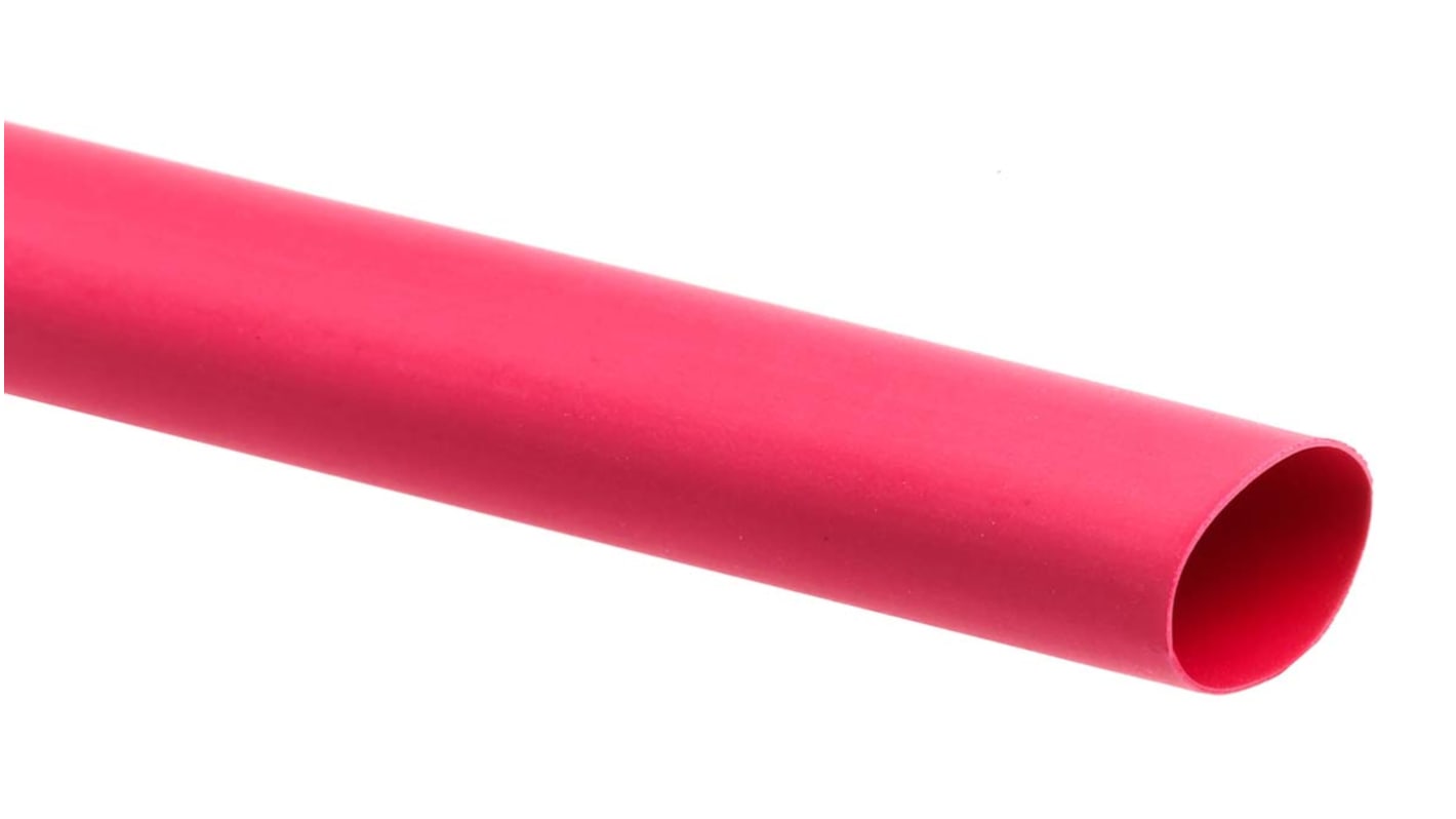 RS PRO Heat Shrink Tubing, Red 12.7mm Sleeve Dia. x 1.2m Length 2:1 Ratio