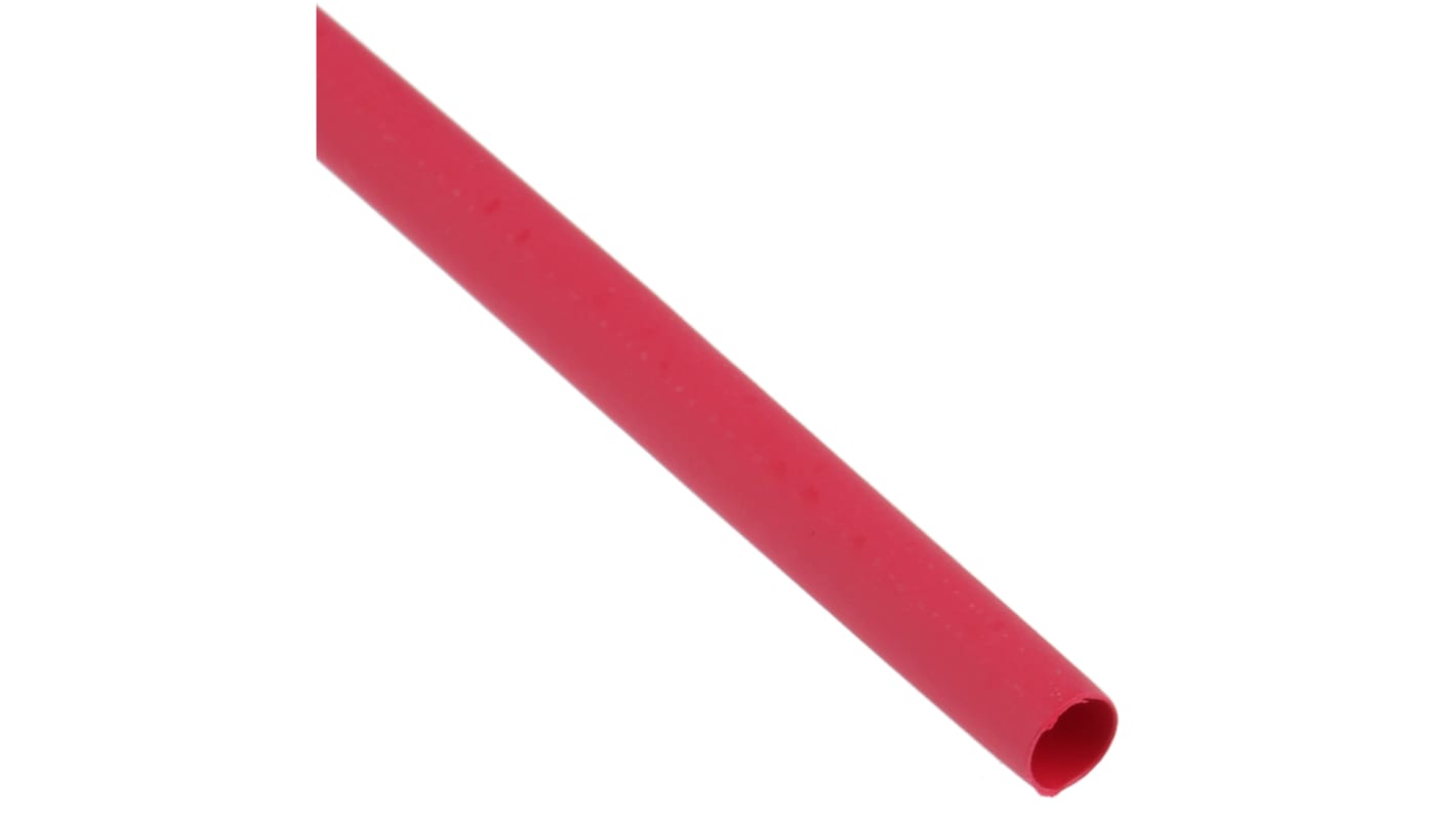 RS PRO Heat Shrink Tubing, Red 4.8mm Sleeve Dia. x 1.2m Length 2:1 Ratio