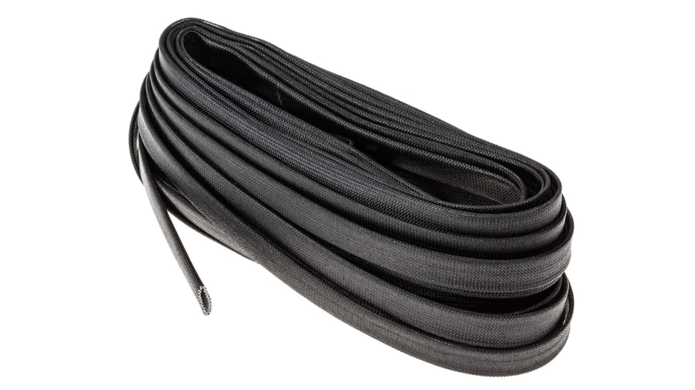 RS PRO Kabelflex, Diameter: 6mm, Sort, Akryl-glasfiber