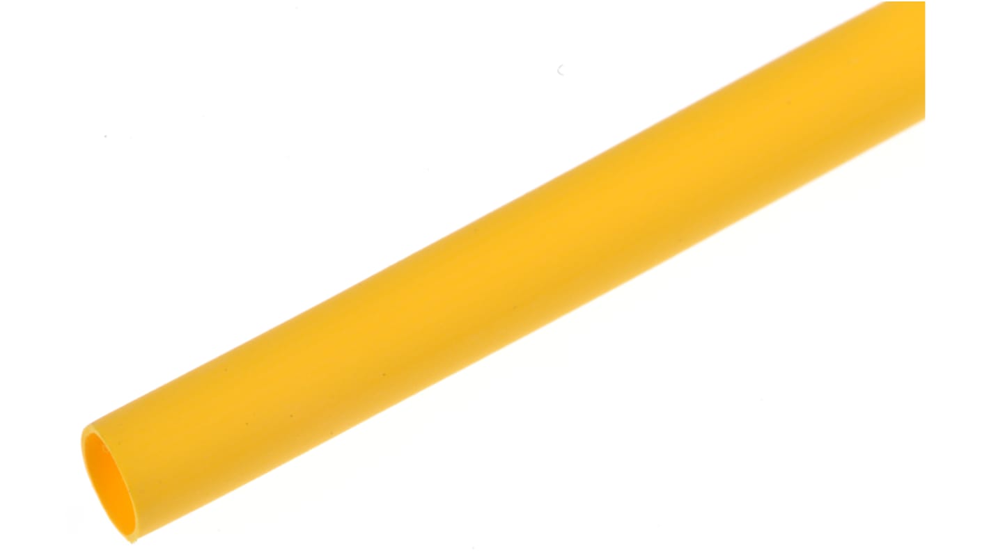 RS PRO Heat Shrink Tubing, Yellow 3.2mm Sleeve Dia. x 1.2m Length 2:1 Ratio