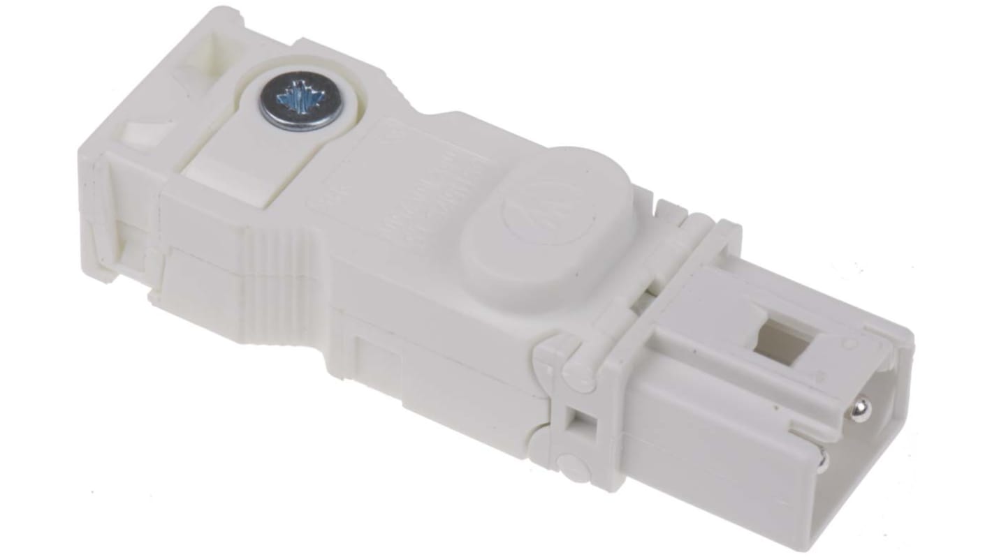 Wieland GST15i2 Series Mini Connector, 2-Pole, Male, Cable Mount, 16A, IP20