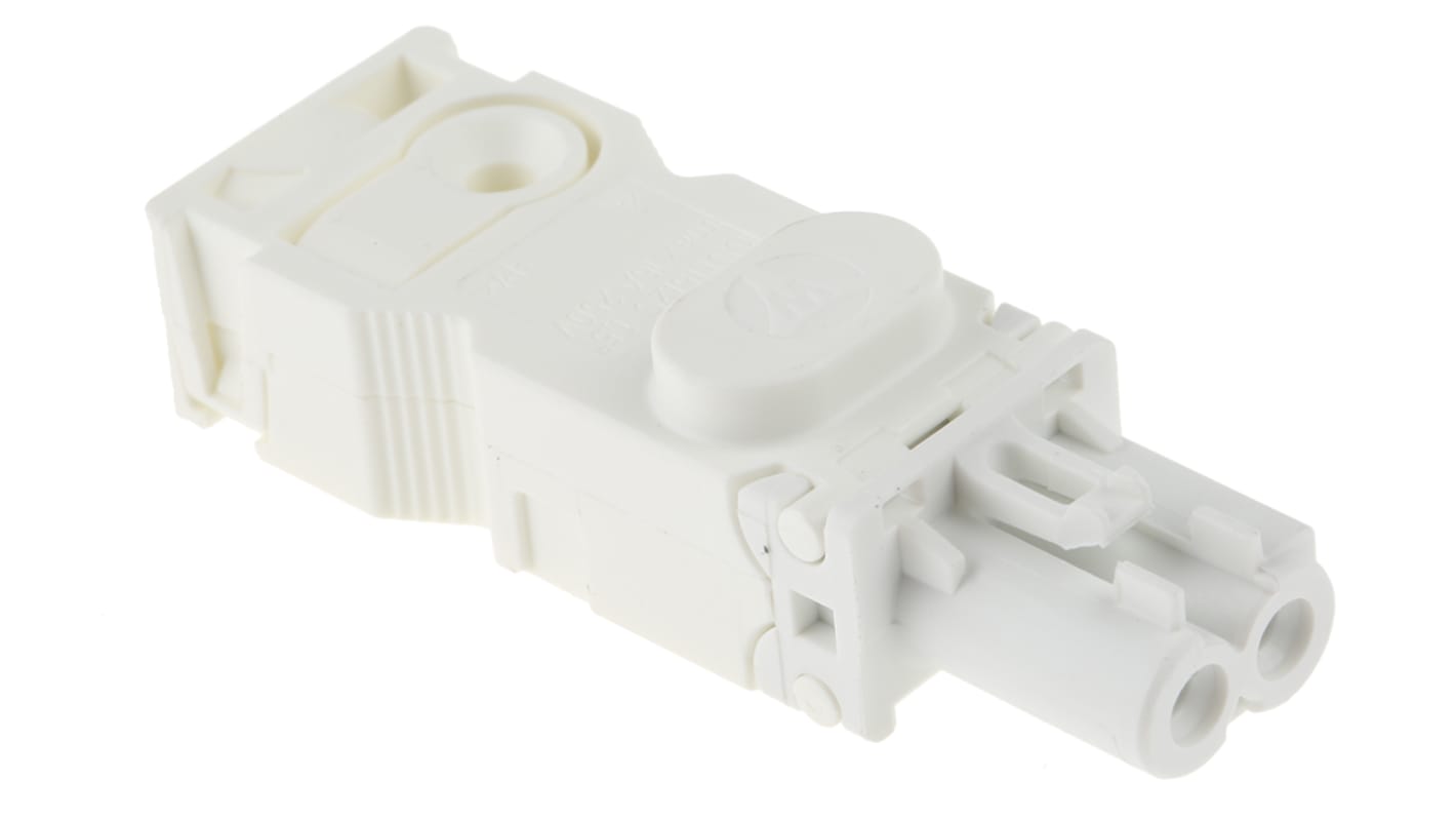 Wieland GST15i2 Series Mini Connector, 2-Pole, Female, Cable Mount, 16A, IP20