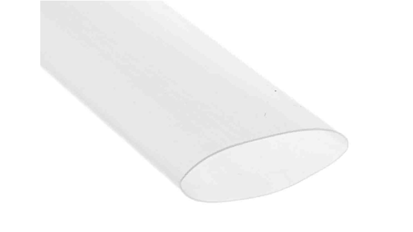RS PRO Halogen Free Heat Shrink Tubing, Clear 38.1mm Sleeve Dia. x 1.2m Length 2:1 Ratio