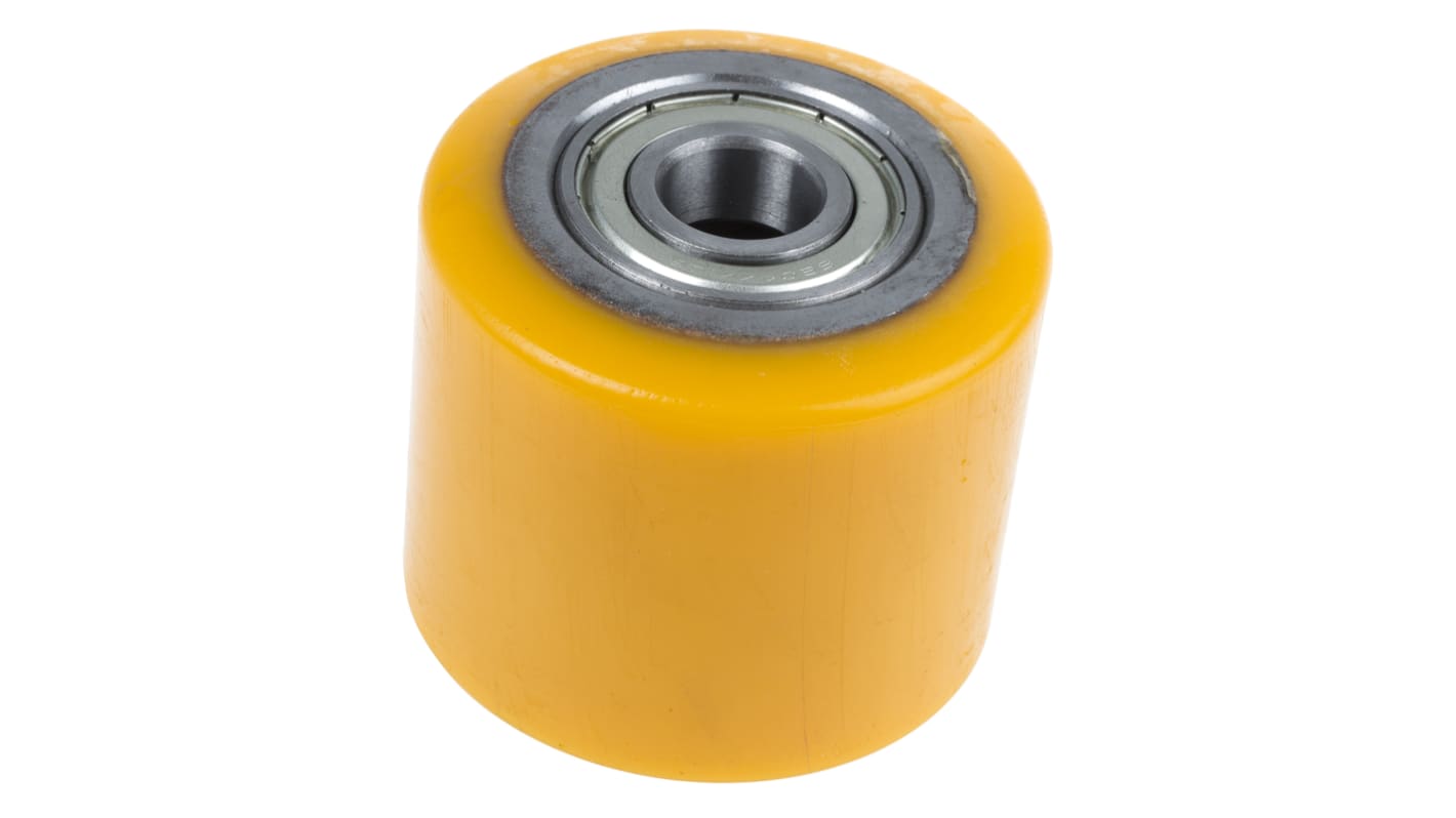 Guitel Hervieu Grey, Yellow Polyurethane Abrasion Resistant Trolley Wheel, 600kg