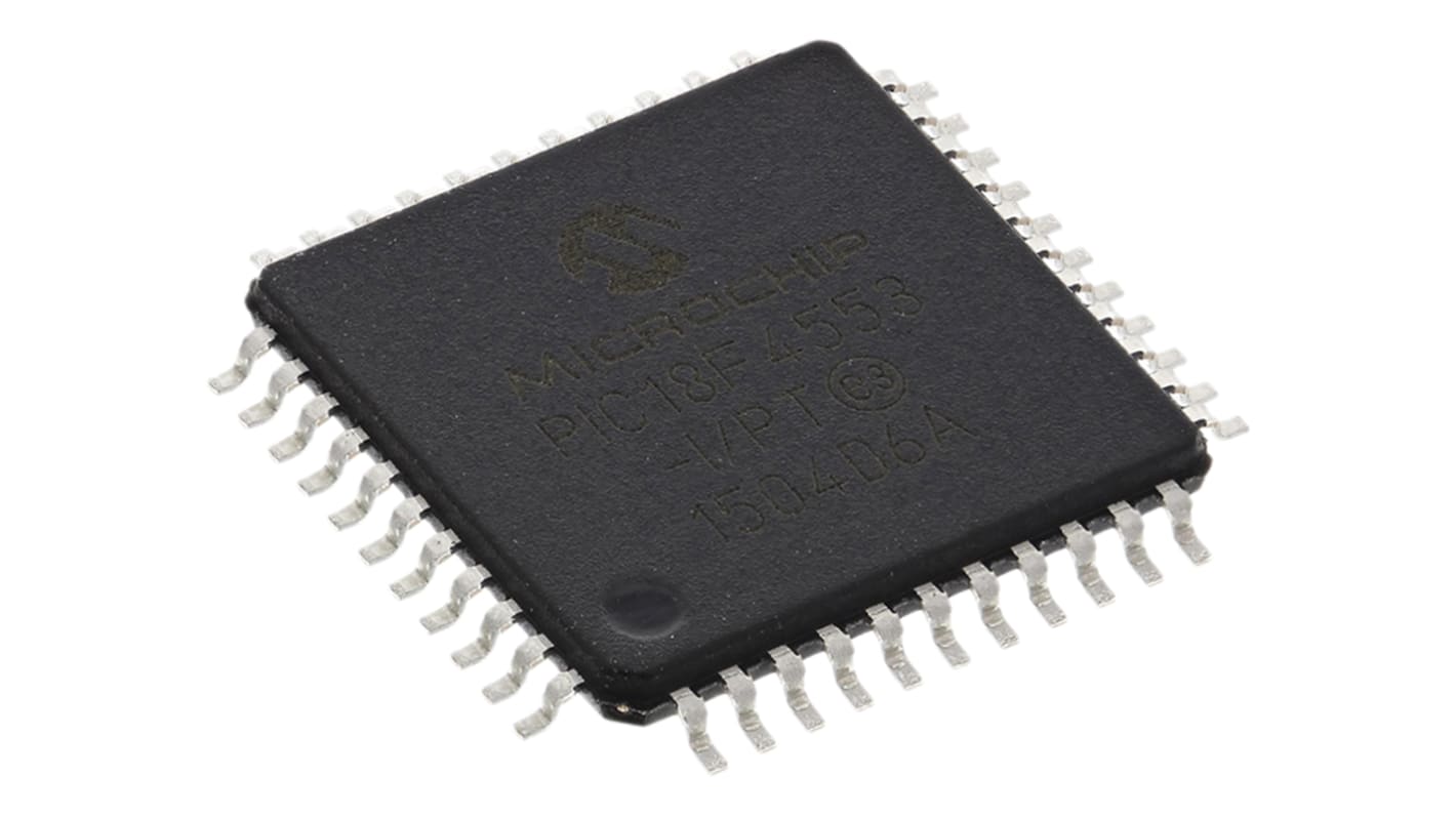 Microcontrollore Microchip, PIC, TQFP, PIC18F, 44 Pin, Montaggio superficiale, 8bit, 48MHz