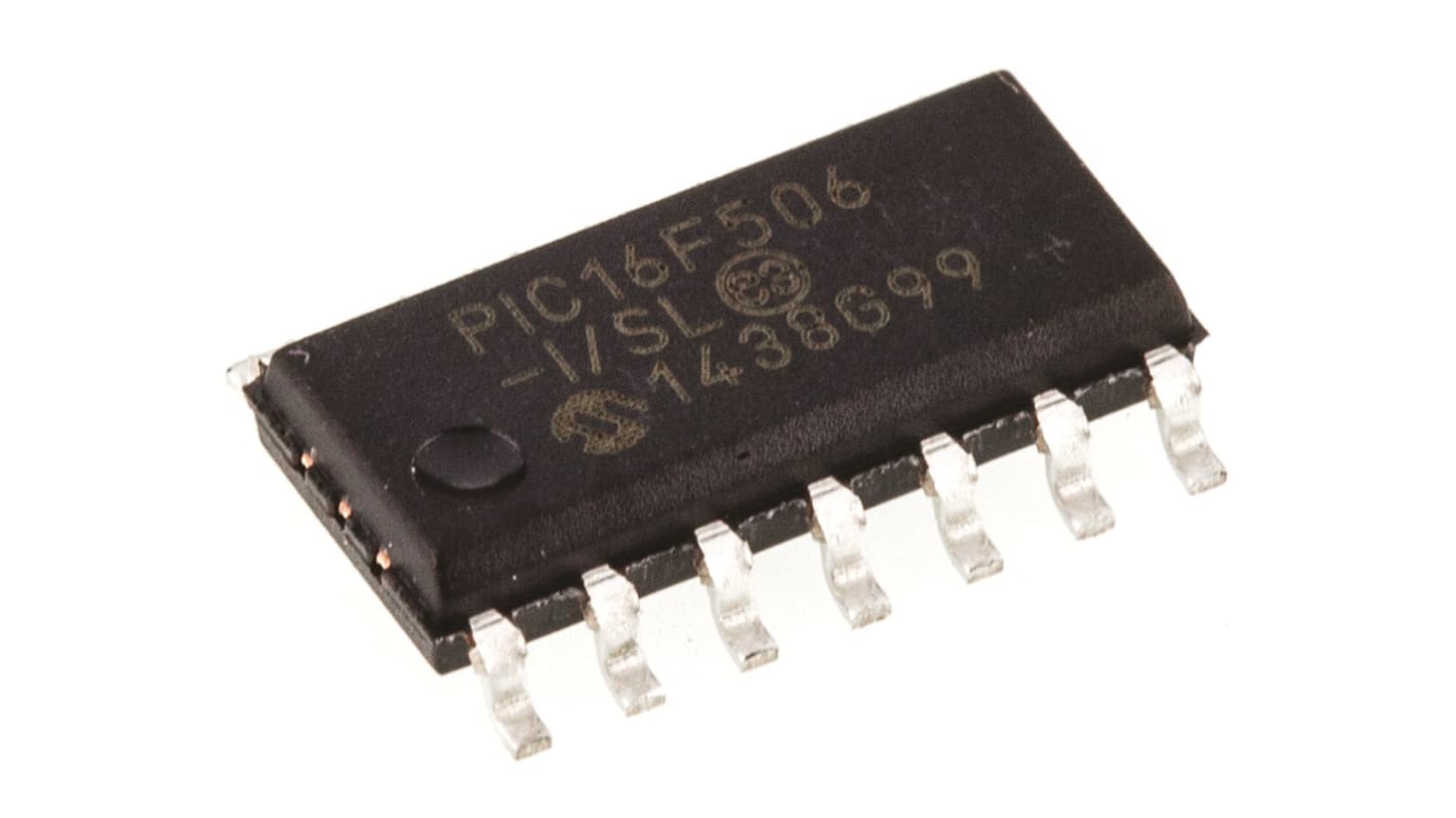 Microchip, 8bit PIC, PIC16F Microcontroller, 20MHz, 1024 words Flash, 14-Pin SOIC