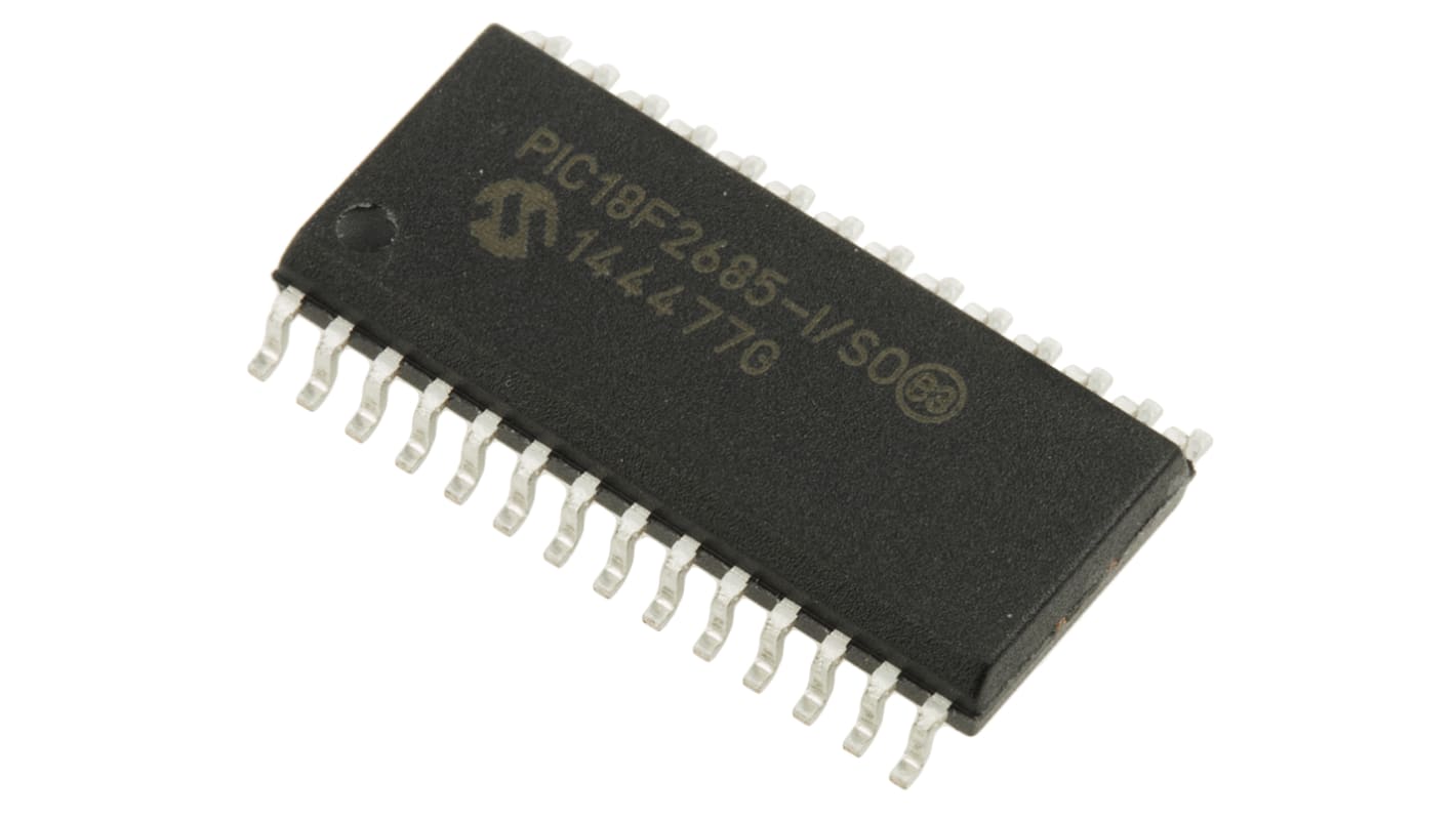 Microcontrollore Microchip, PIC, SOIC, PIC18F, 28 Pin, Montaggio superficiale, 8bit, 40MHz