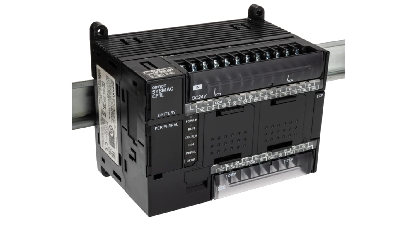 Omron CP1L Series PLC CPU for Use with SYSMAC CP1L Series, Transistor Output, 18 (DC)-Input, DC Input