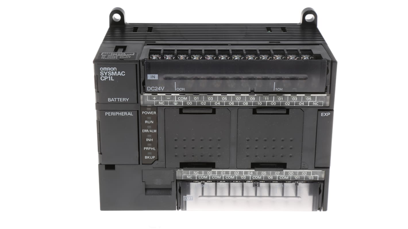 Rs-Online CPU PLC Omron Serie CP1L ingressi: 18 (c.c.) uscite: 12 (Relè) 30 I/O 20 4 → 26 4 V c.c