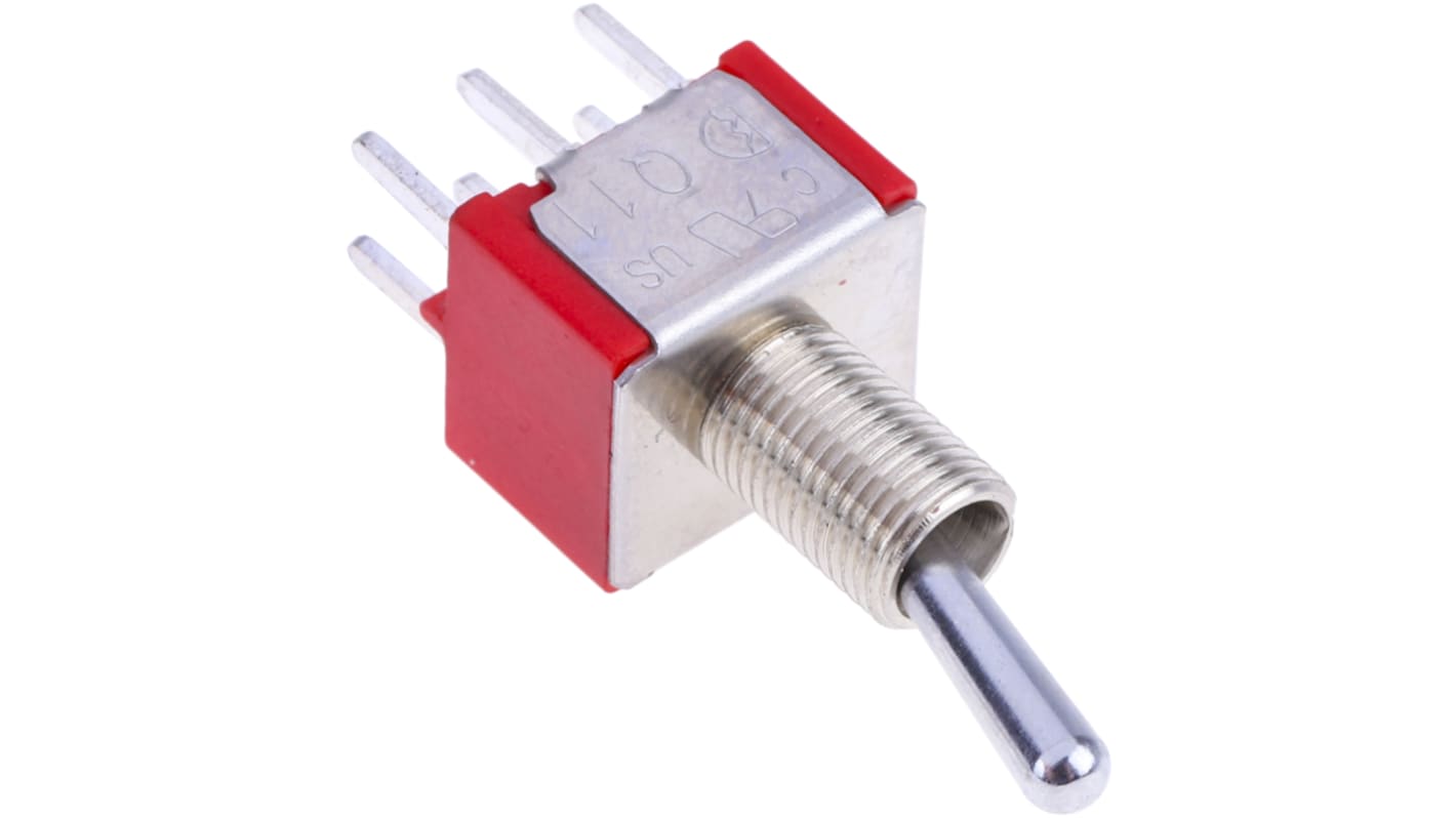 RS PRO Toggle Switch, PCB Mount, On-On, DPDT, Through Hole Terminal, 250V