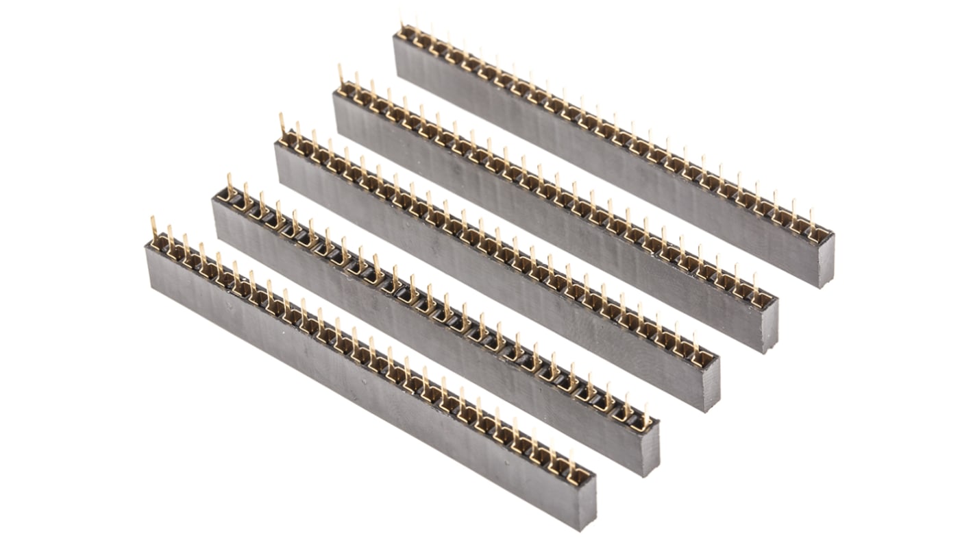 Winslow Straight Through Hole Mount PCB Socket, 25-Contact, 1-Row, 2.54mm Pitch, Solder Termination