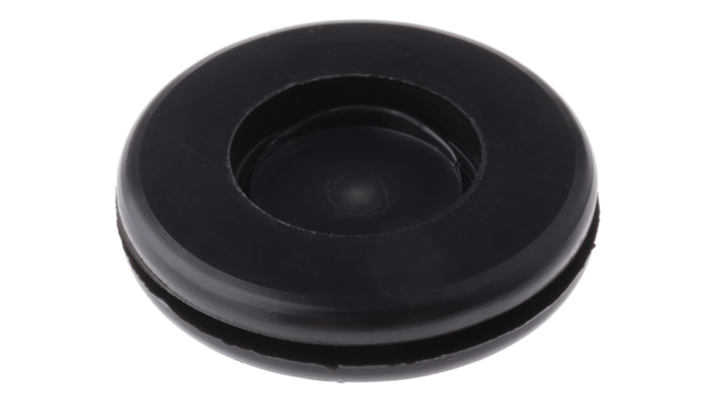 Essentra Black PVC 25.5mm Cable Grommet for Maximum of 19mm Cable Dia.