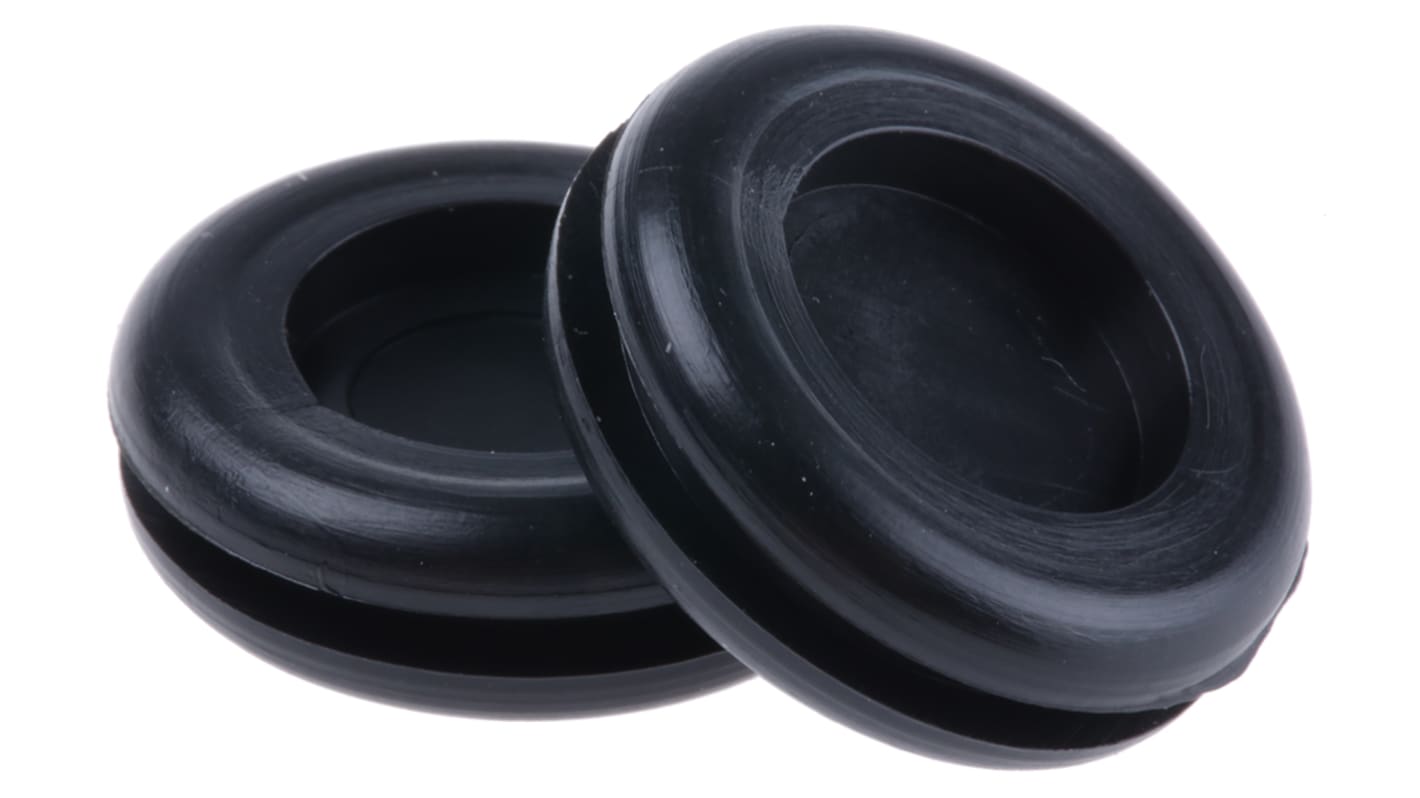 Essentra DG Black PVC 16mm Cable Grommet for Maximum of 11mm Cable Dia. DG-19426