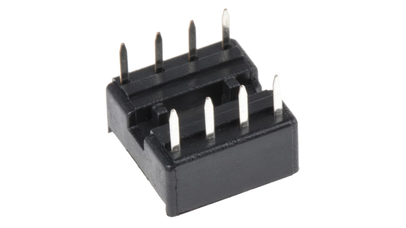 Winslow DIP8插座, 垂直, 7.62mm排宽, 2.54mm节距, 模压引脚, THT安装, 10.03 x 4.5 x 10.14mm, W3100系列