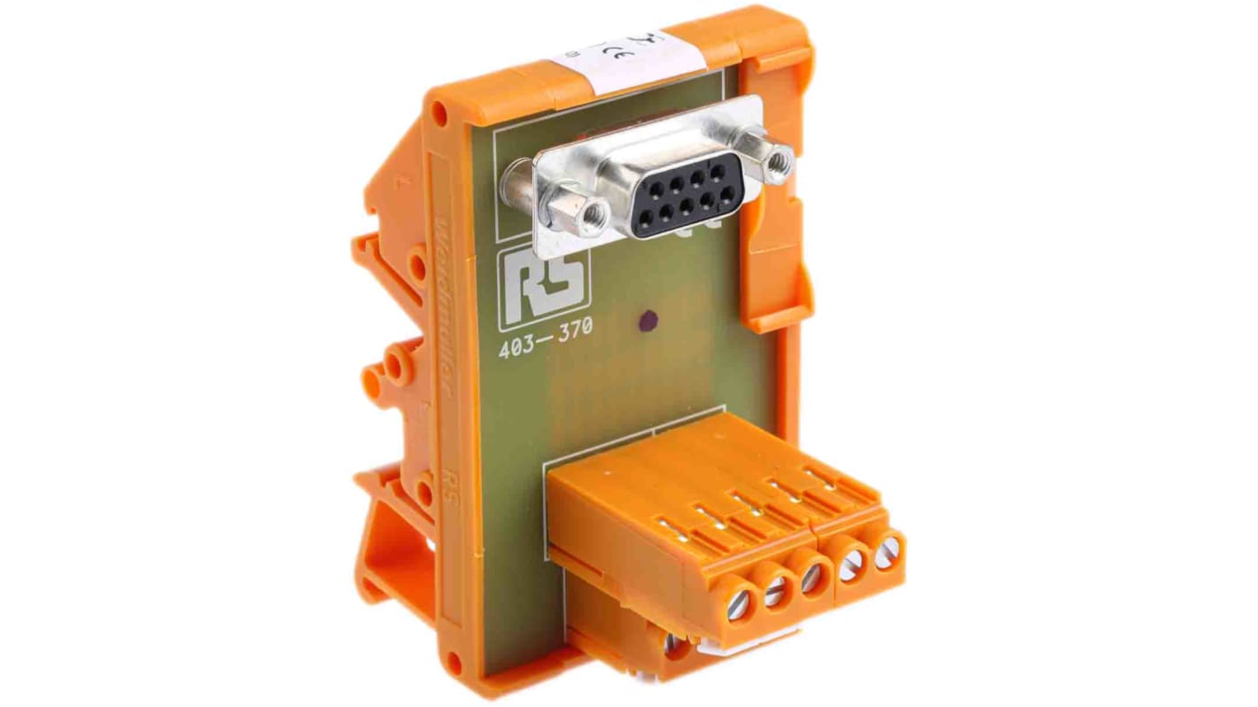 Modulo di interfaccia, RS PRO, D-sub, Montaggio guida DIN, Femmina, 9 poli, 50 V, 1A