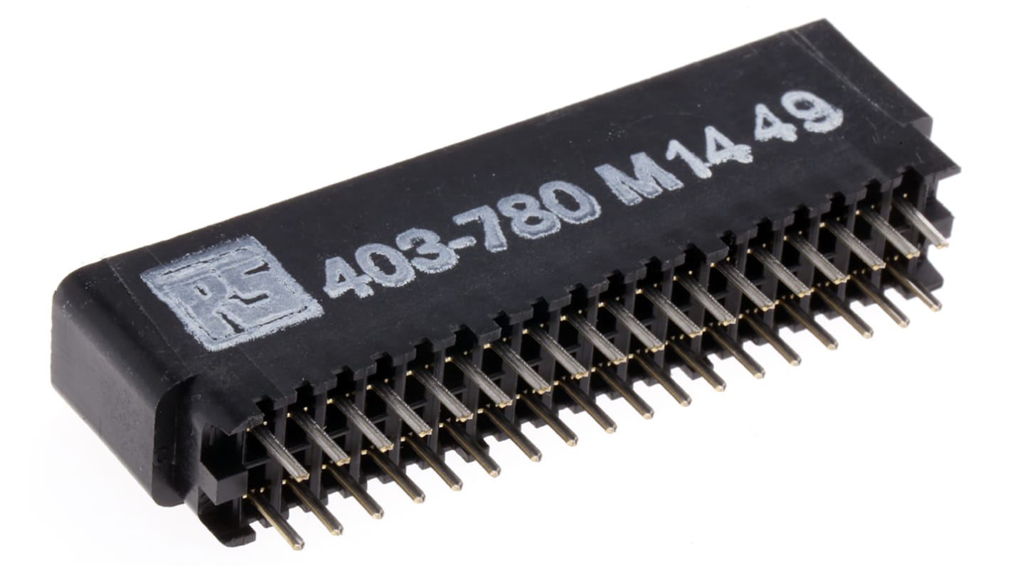 Cinch 边缘连接器, 2行, 18针, 2.54mm节距, PCB安装, 焊接端接, 3A, 键控方式