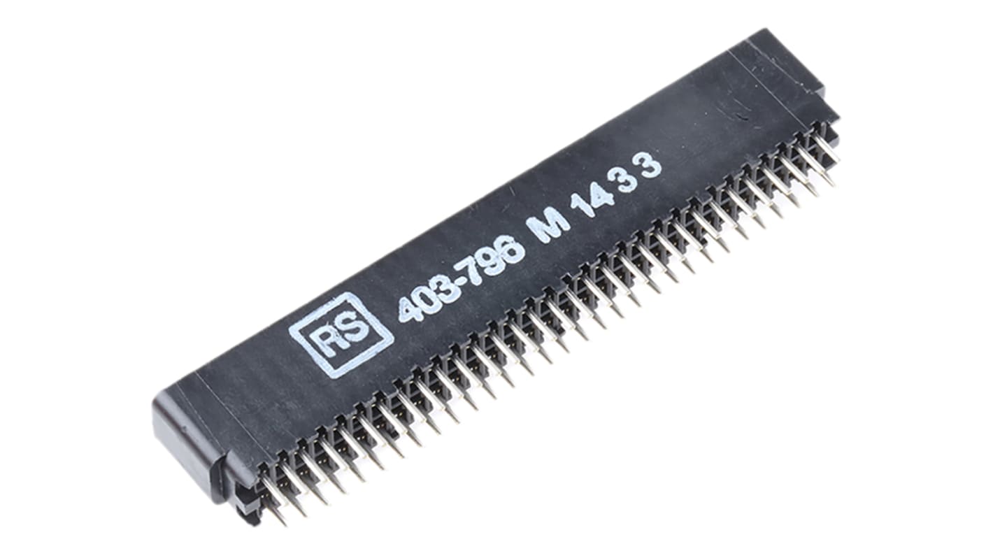 Cinch 边缘连接器, 2行, 31针, 2.54mm节距, PCB安装, 焊接端接, 3A, 键控方式