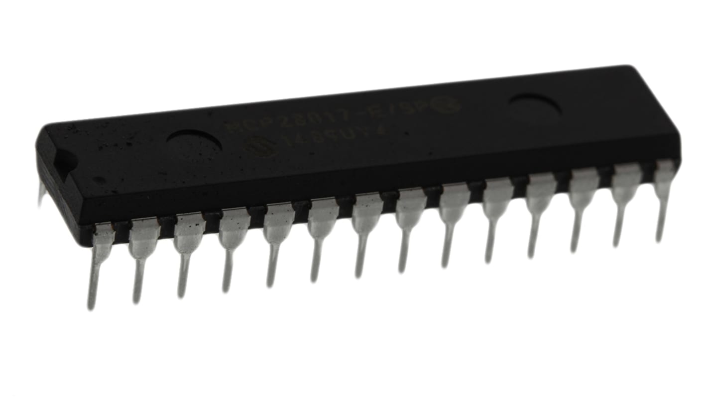 Microchip 16-Channel I/O Expander I2C, Serial 28-Pin SPDIP, MCP23017-E/SP