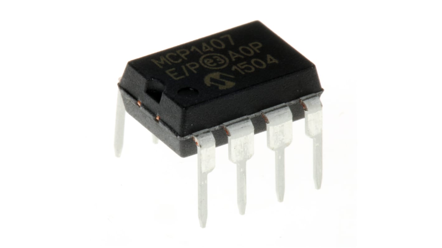 Microchip MOSFET驱动器, CMOS，TTL逻辑, PDIP, 1个驱动器, 8针, 通孔安装, 18V电源, 6 A输出