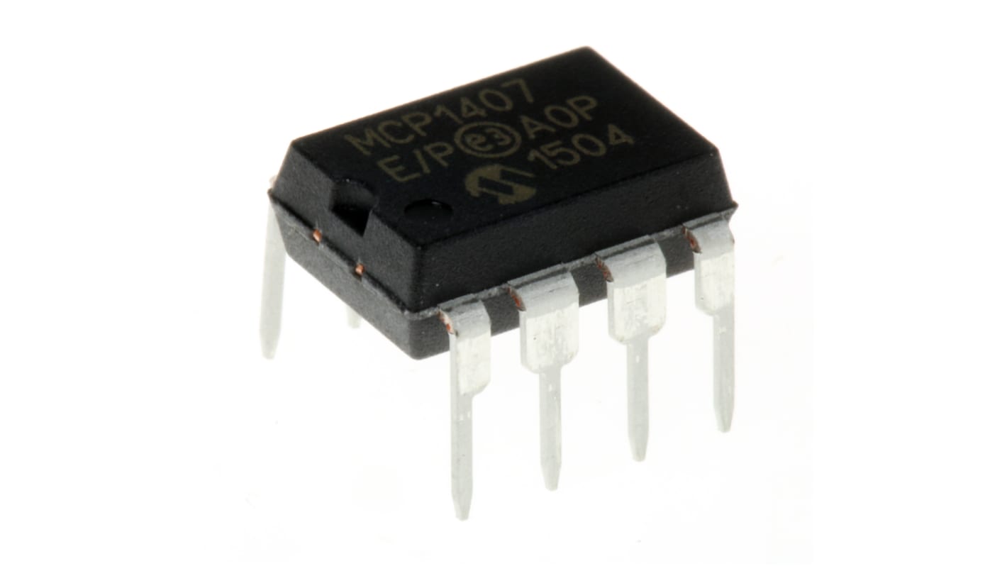 Microchip MCP1407-E/P, MOSFET 1, 6 A, 18V 8-Pin, PDIP