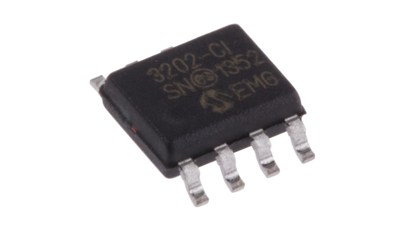 ADC MCP3202-CI/SN, Dual, 12 bit-, 100ksps, SOIC, 8 Pin