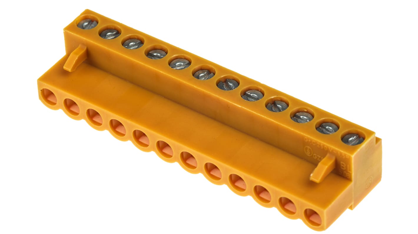 Blok zacisków 12-pinowe, raster 5.08mm, 14A, 400 V