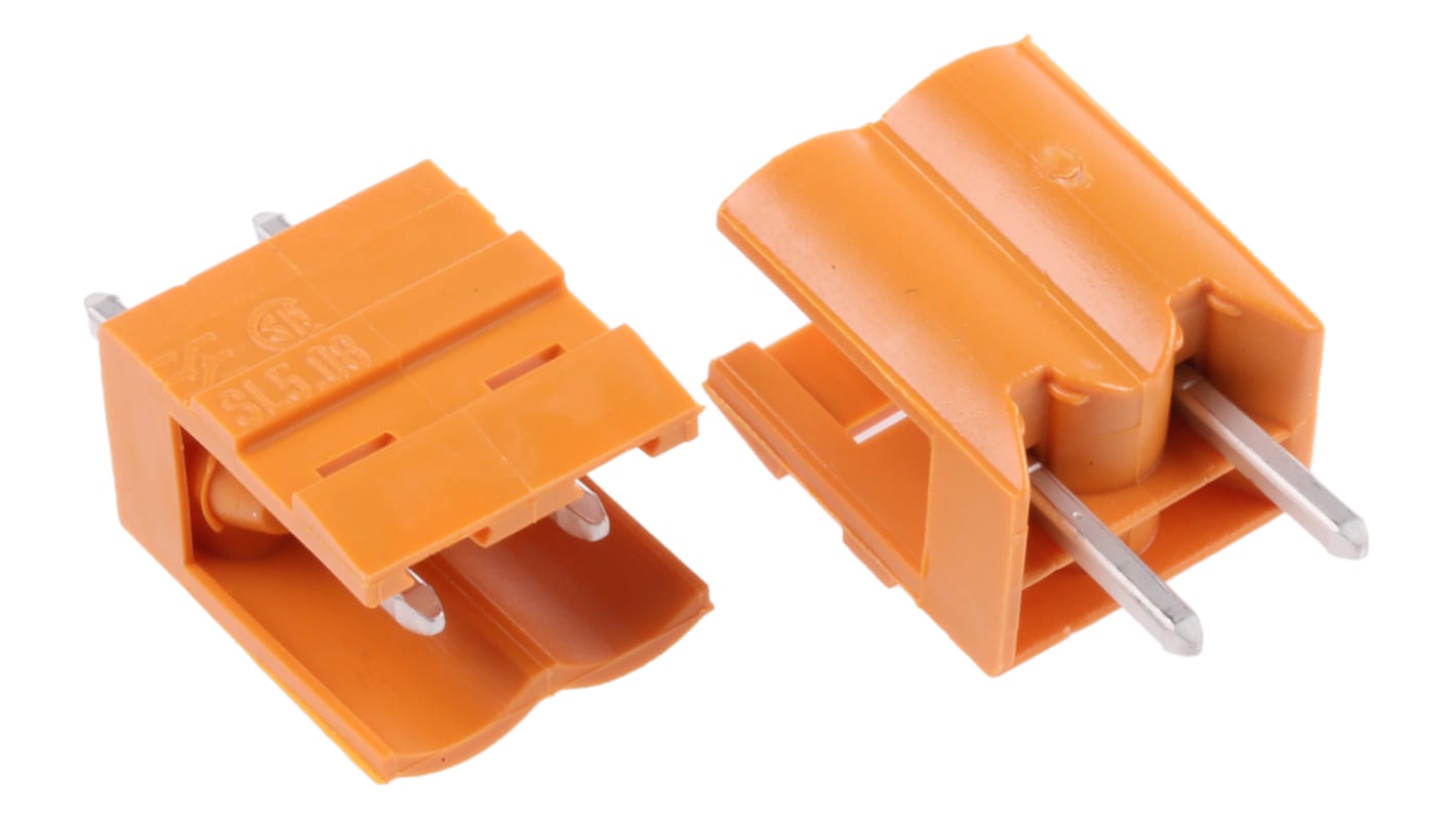 Weidmuller 5.08mm Pitch 2 Way Pluggable Terminal Block, Header, Through Hole, Solder Termination