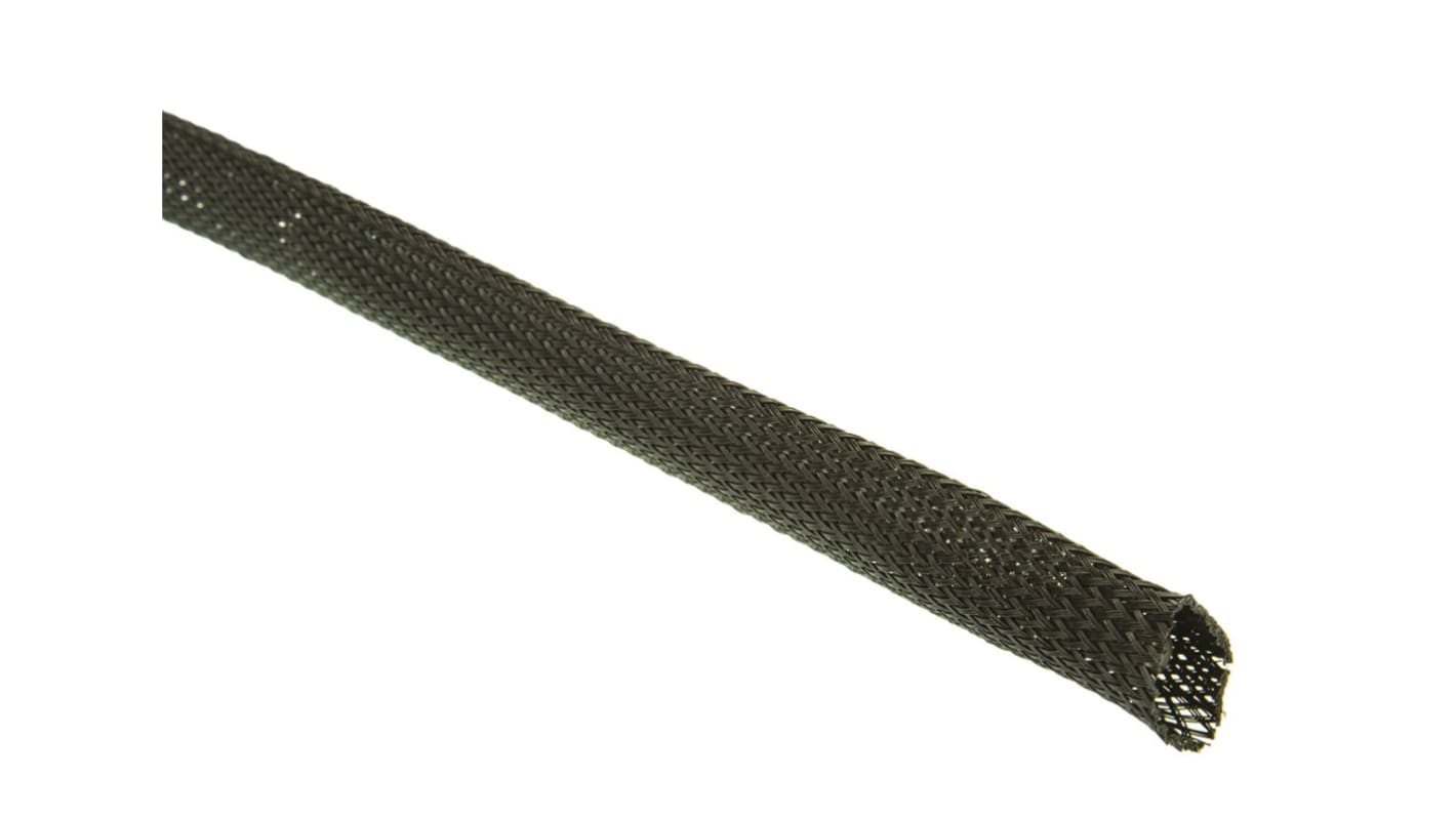 HellermannTyton Expandable Braided PET Black Cable Sleeve, 20mm Diameter, 30m Length