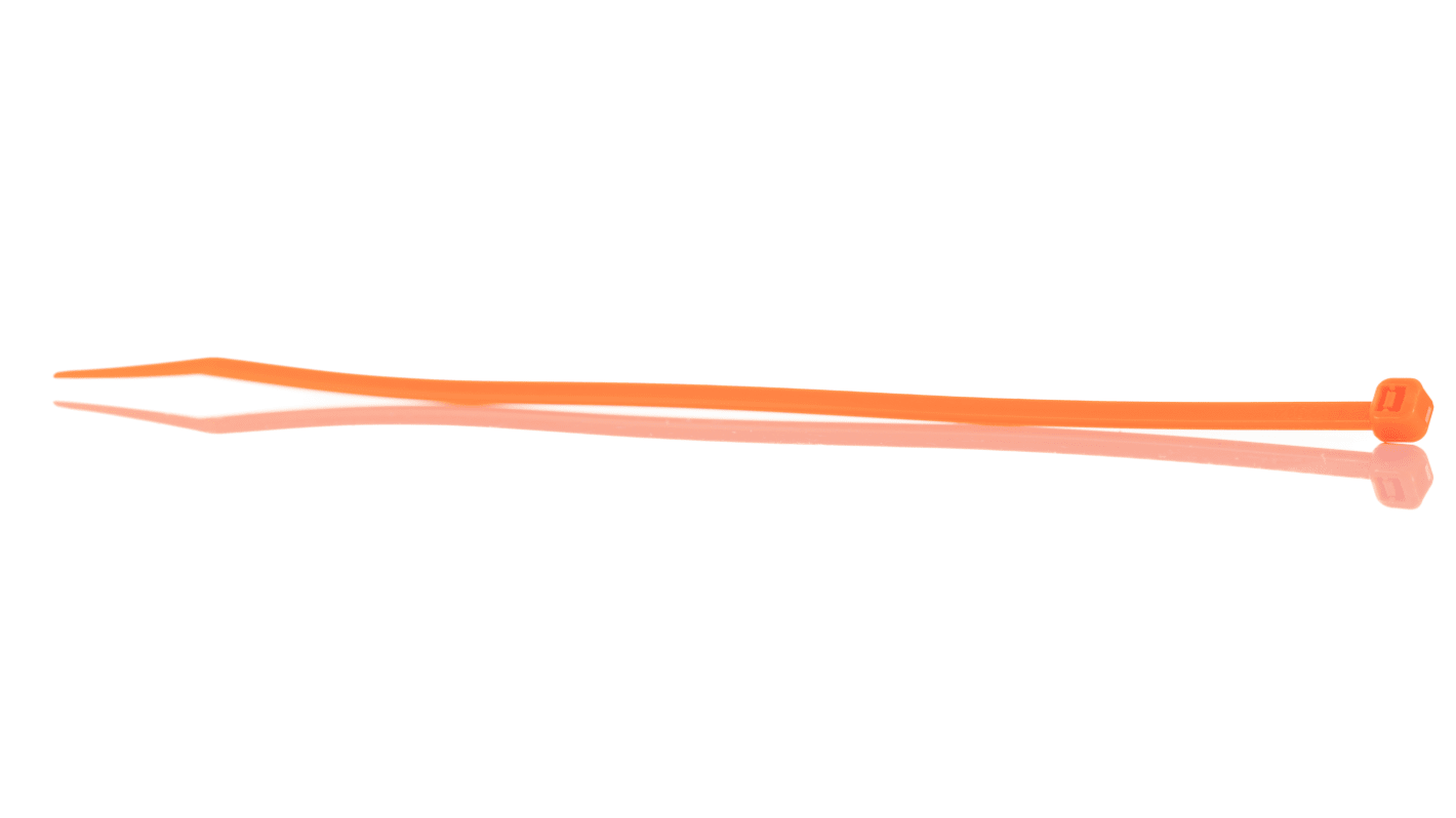 Brida RS PRO de Nylon 66 Naranja, 203mm x 3,6 mm, No reutilizable