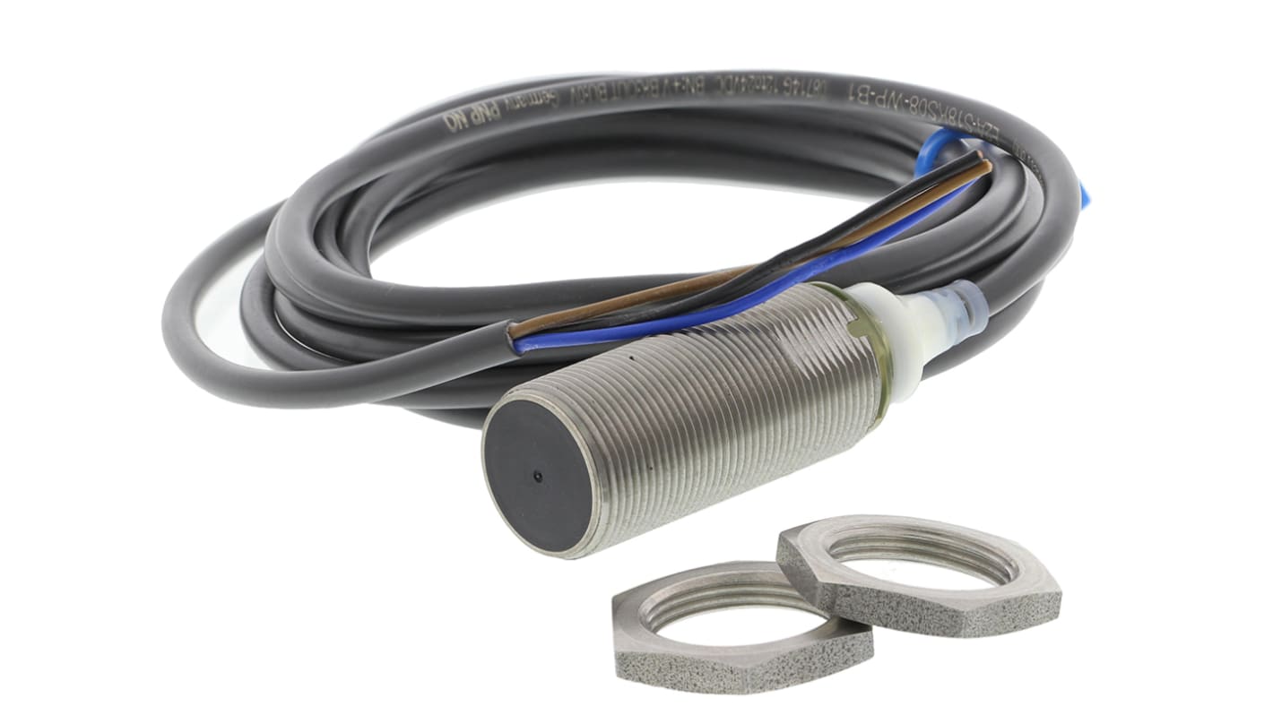 Rs-Online Sensore di prossimità Cilindro filettato Omron M18 rilevamento 8 mm 12 → 24 V c.c