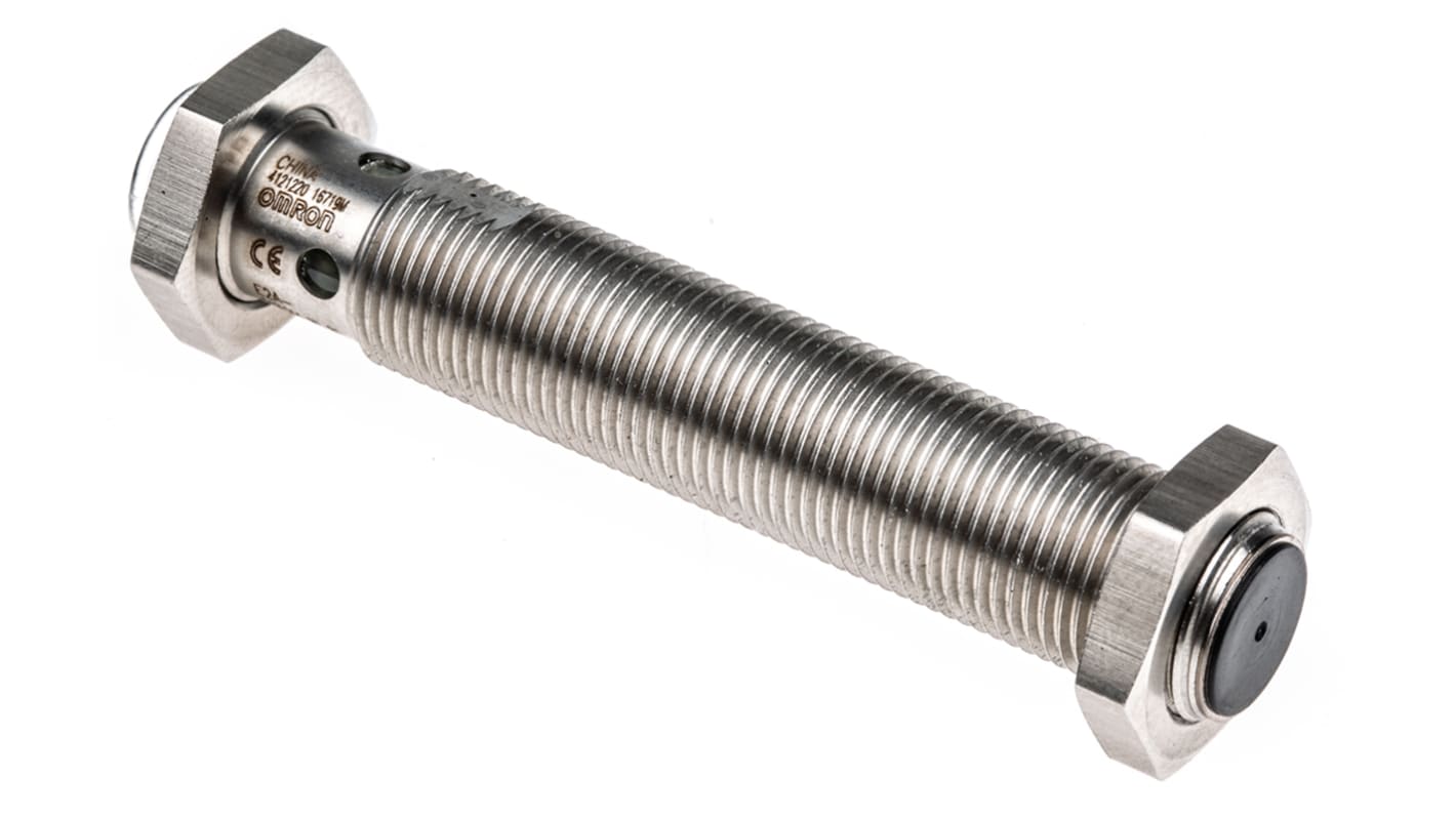 Sensor de proximidad Omron, M12, alcance 4 mm, 12 → 24 Vdc, IP67, 1kHz