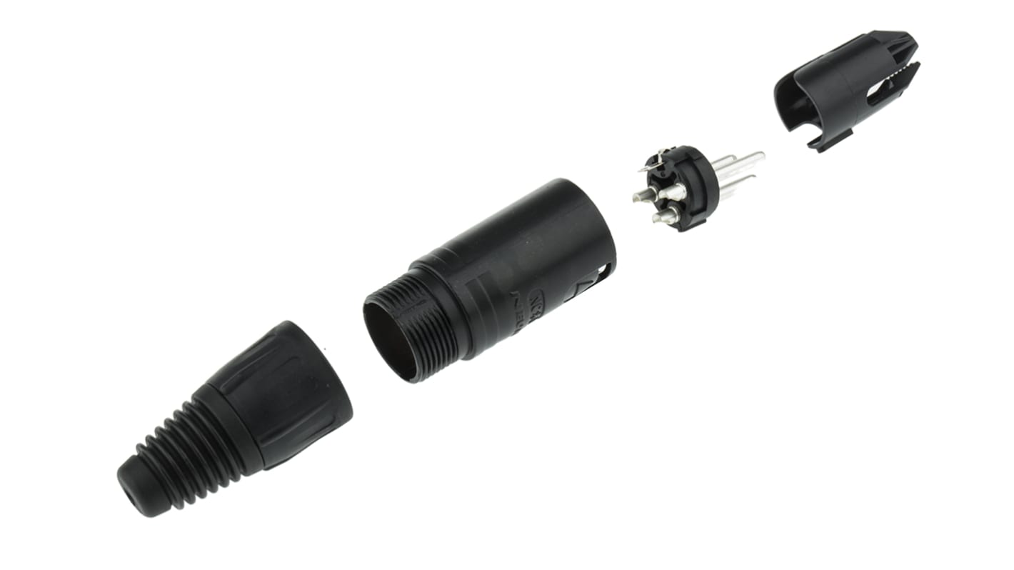 Neutrik Cable Mount XLR Connector, Male, 50 V, 3 Way, Silver Plating